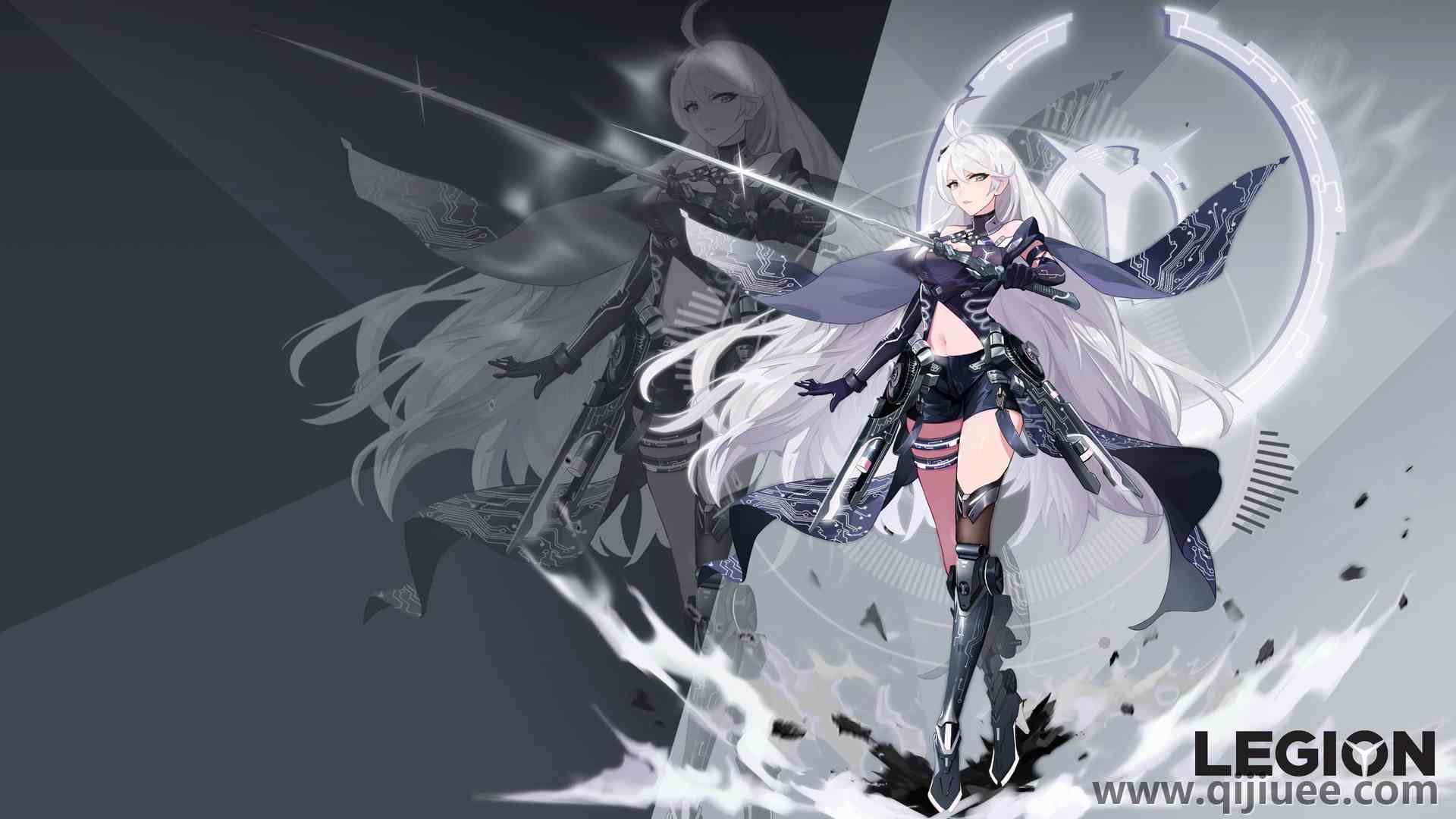 军团  女人 白发 长发 联想 动漫  女孩 裤子 剑  电脑壁纸 4K壁纸3840 x 2160/2.41 MB-柒染云阁