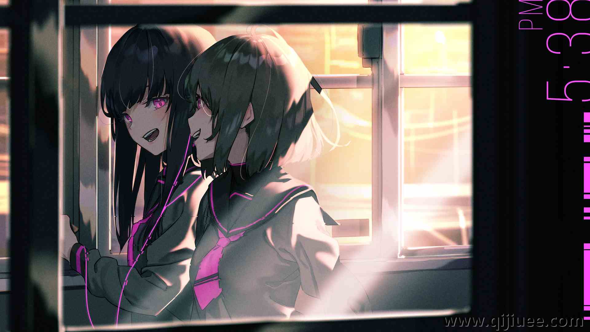 女学生 长发 微笑 短发 头发 动漫 女孩 校服 水手制服 紫色  电脑壁纸 4K壁纸4299 x 2441/9.74 MB-柒染云阁