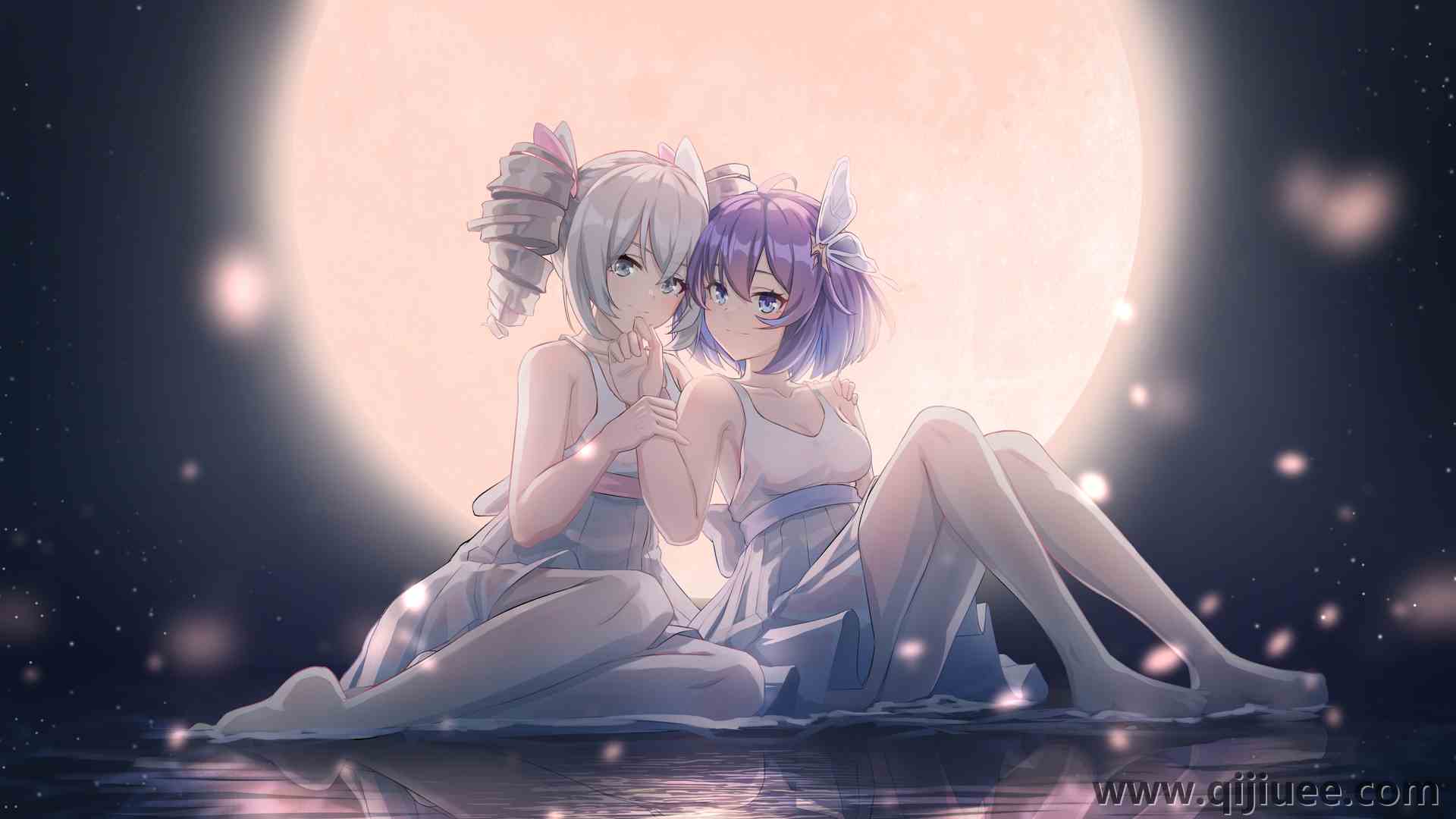 娇小 女孩 动漫  AI艺术 白色 短发 长腿 电脑壁纸 4K壁纸3840 x 2160/4.25 MB-柒染云阁