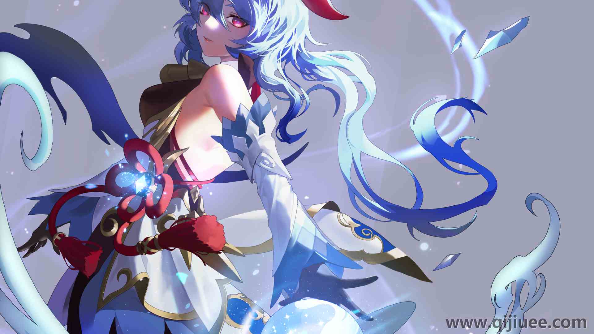 原神 动漫 女孩 银发 御姐 游戏 电脑壁纸 4K壁纸7660 x 6382/11.98 MB-柒染云阁