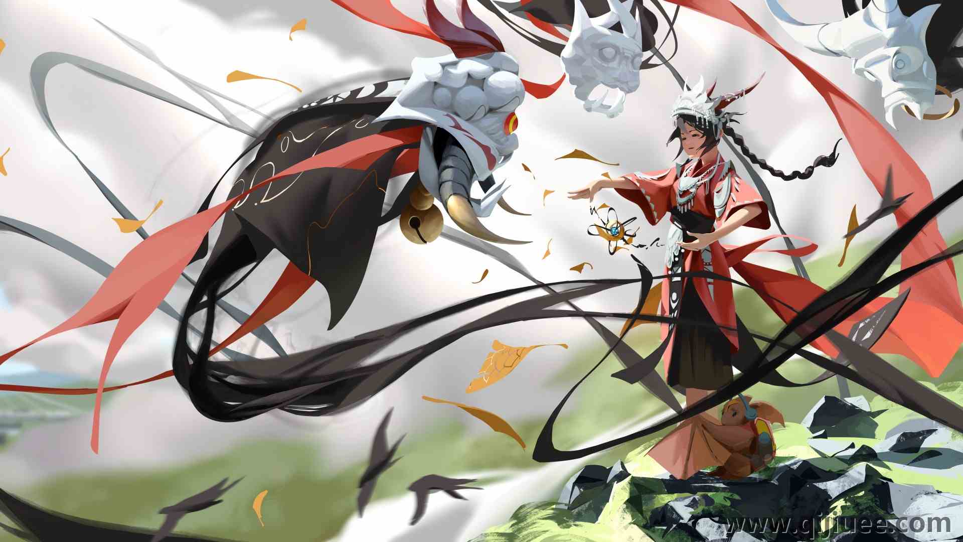 奇幻 女孩 漫画 派对 艺术 奇幻艺术 电脑壁纸 8K壁纸9600 x 4320/3.1 MB-柒染云阁