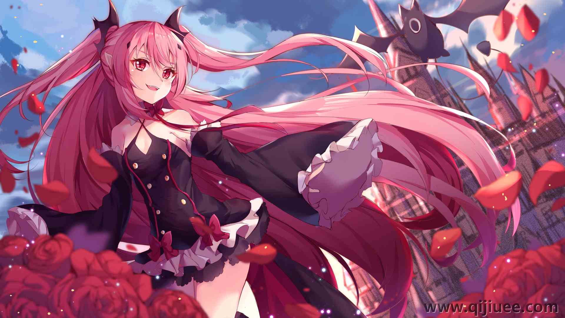 动漫 动漫女孩 AI艺术 肖像 粉色 红色 电脑壁纸 4K壁纸6400 x 4000/14.05 MB-柒染云阁