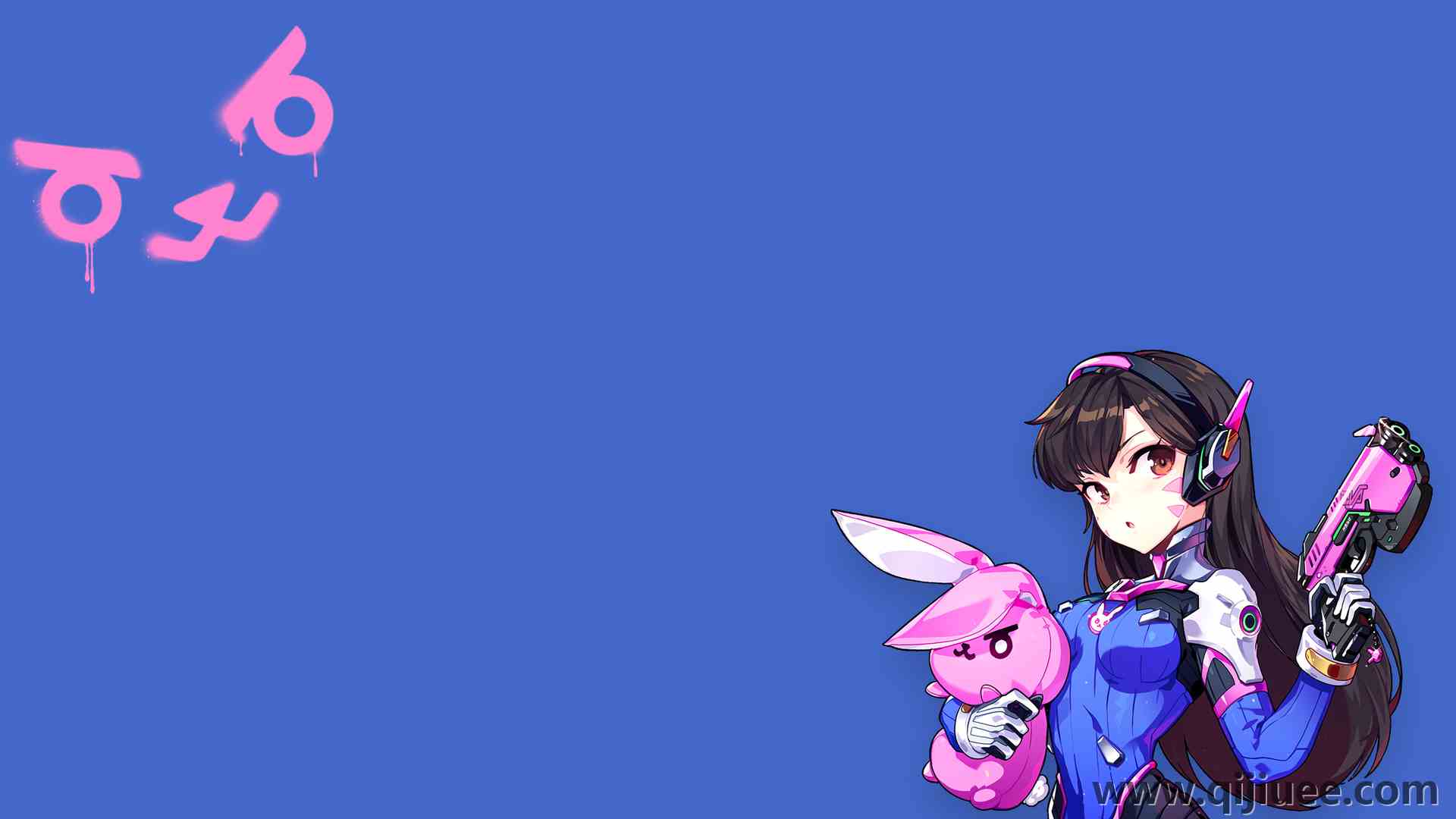 守望先锋 游戏 绘画 动漫女孩 动漫 蓝色 电脑壁纸 4K壁纸3840 x 2160/1.81 MB-柒染云阁