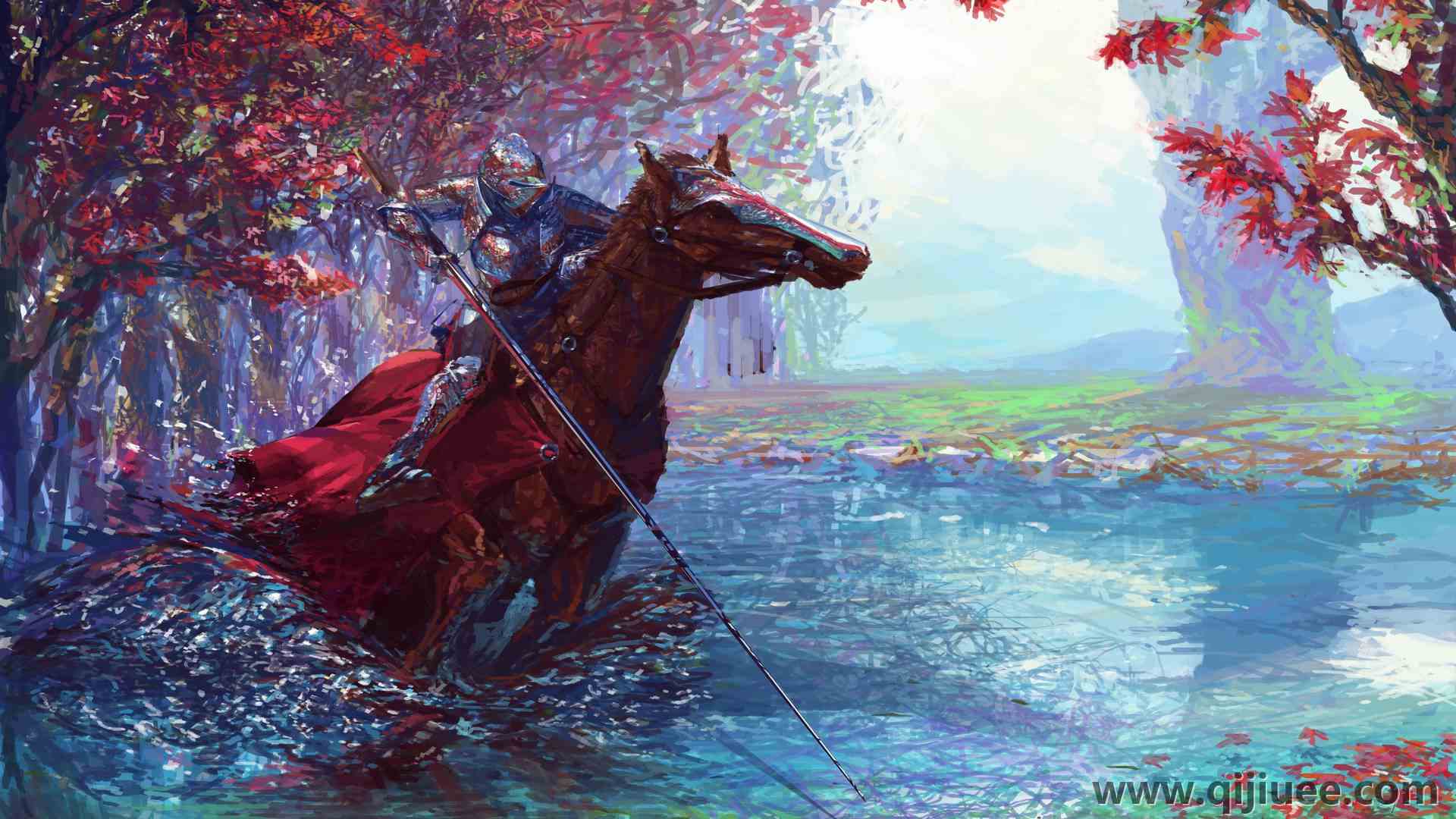 骑士 AI艺术 绅士 中世纪 多彩 风景  电脑壁纸 4K壁纸5906 x 4169/2.18 MB-柒染云阁