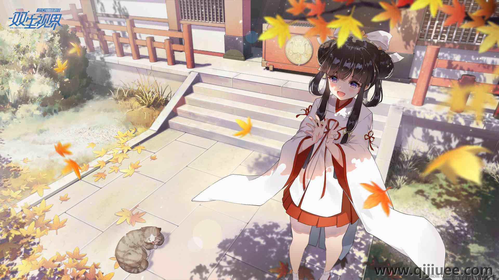少女咖啡枪 动漫女孩  游戏 女孩 萝莉 国风 猫 叶子  电脑壁纸 4K壁纸6000 x 3375/3.39 MB-柒染云阁