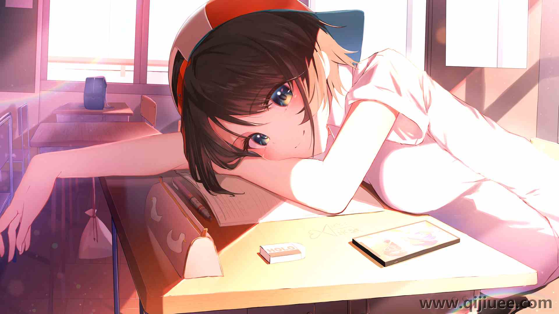 黑发 动漫 动漫女孩 虚拟  电脑壁纸 4K壁纸5696 x 4093/9.13 MB-柒染云阁