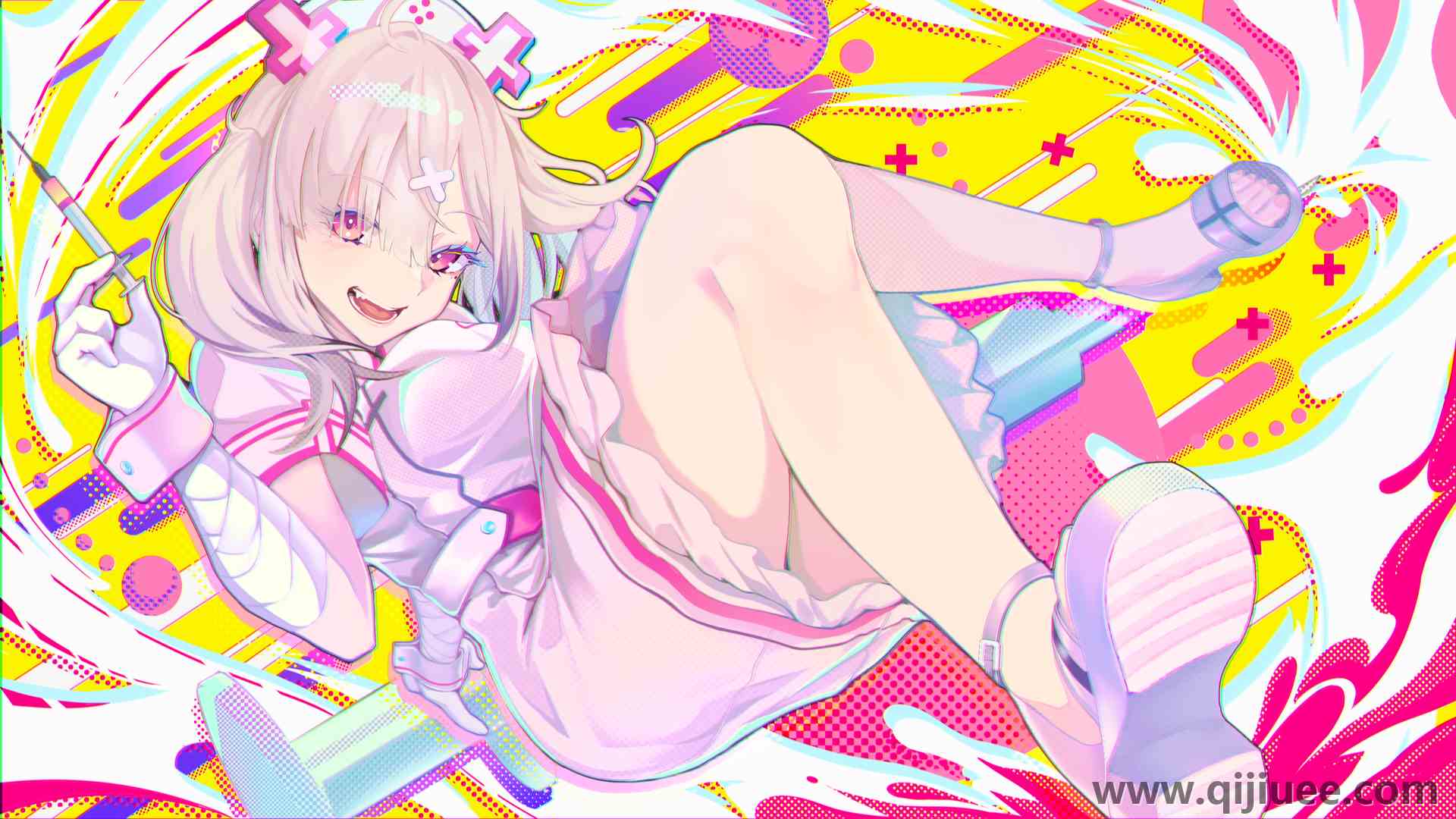 动漫 动漫女孩 AI艺术 短发 粉色 彩色 萝莉 可爱  电脑壁纸 4K壁纸3840 x 2160/5.91 MB-柒染云阁