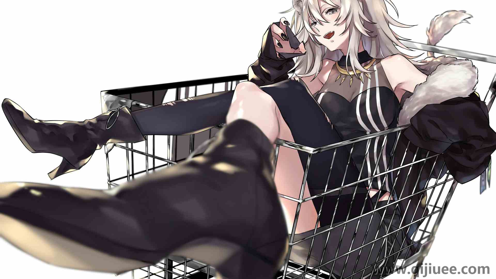 动漫 动漫女孩 虚拟 全息 简单背景  电脑壁纸 4K壁纸4092 x 2893/5.48 MB-柒染云阁