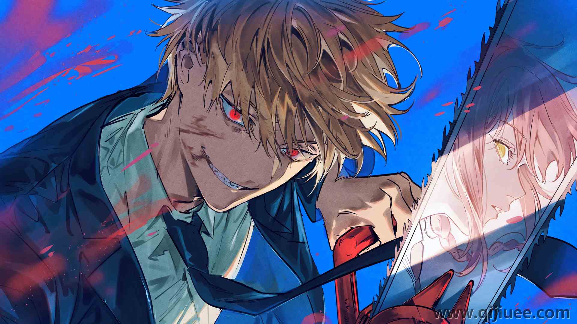 动漫 动漫男孩 电锯人 漫画  电脑壁纸 4K壁纸3840 x 2160/2.23 MB-柒染云阁