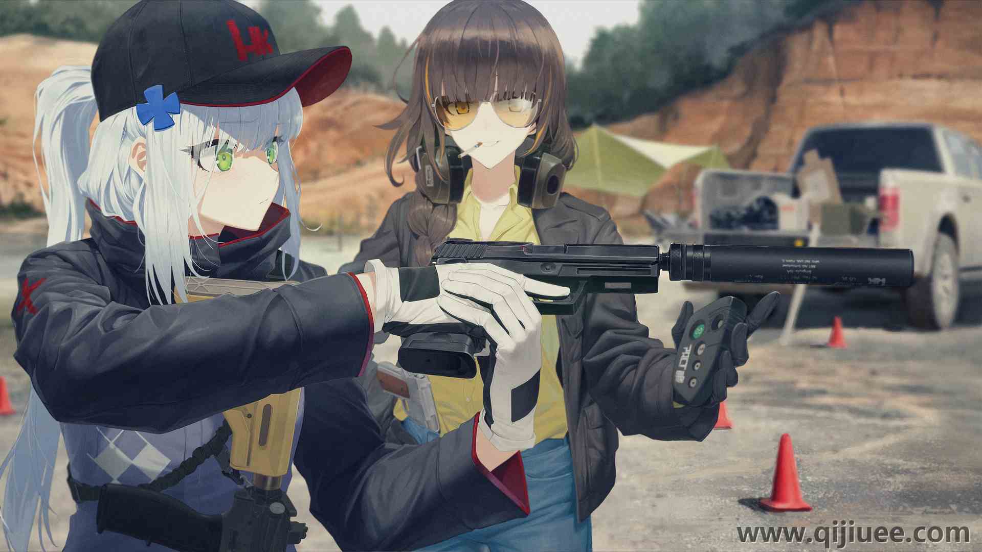 少女前线 拉迪克 马尾辫 绿色眼睛 黑发 辫子 微笑 动漫 动漫女孩 数码艺术  电脑壁纸 4K壁纸3840 x 2400/15.42 MB-柒染云阁