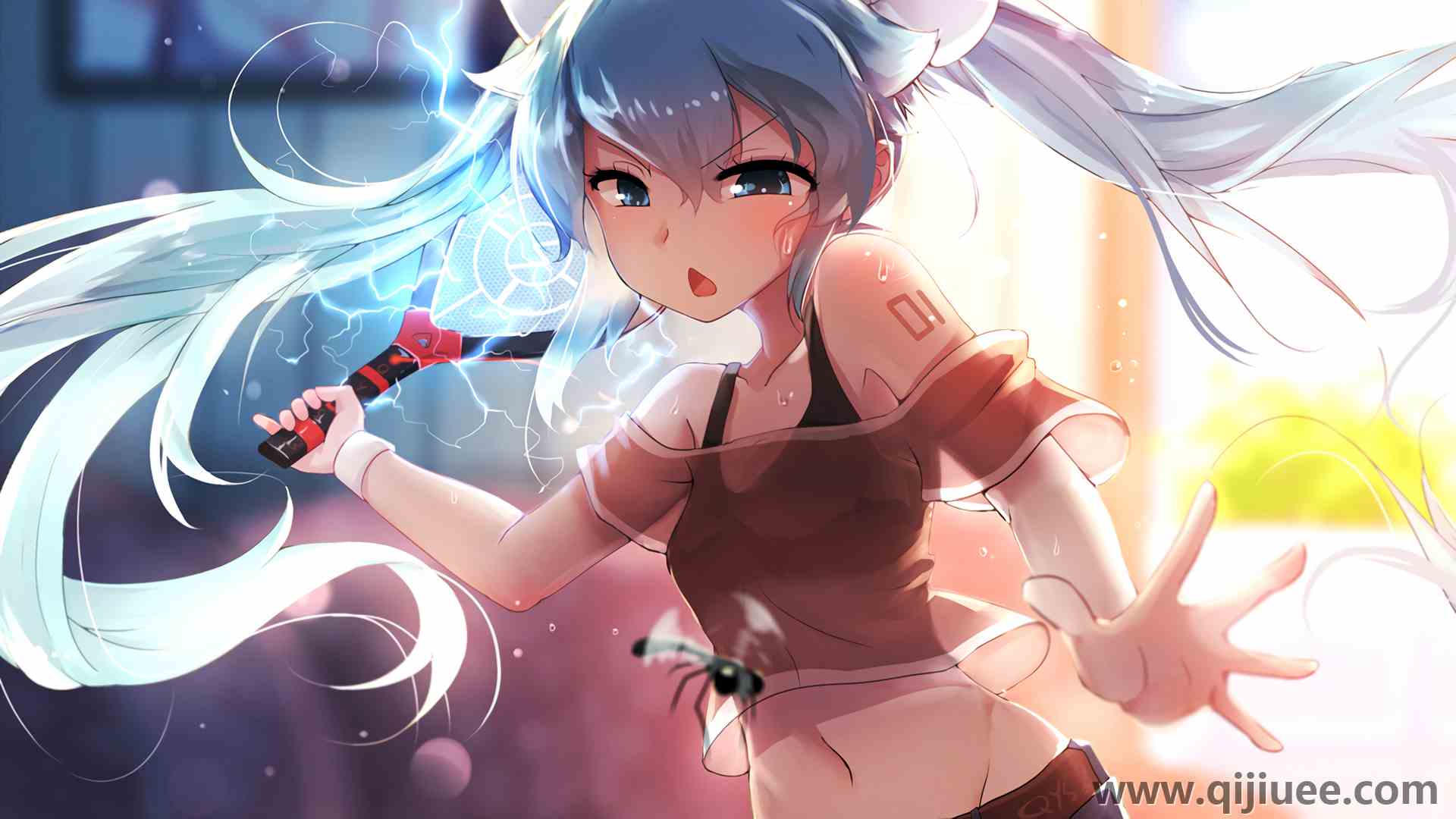 白叶萌 蓝头发 蓝眼睛 动漫女孩 动漫 小提琴 初音 网球 双尾  电脑壁纸 4K壁纸3840 x 2160/5.02 MB-柒染云阁