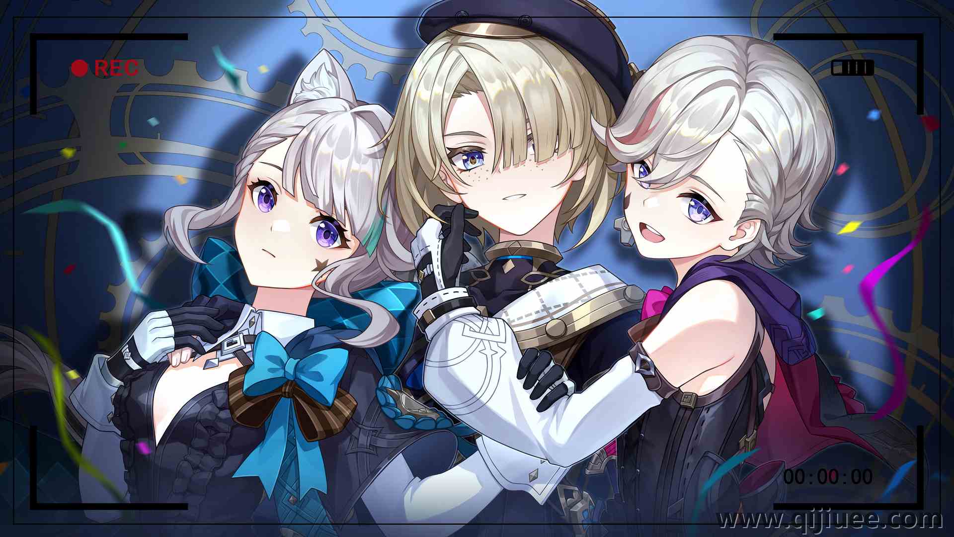 原神 雀斑 猫女 短发 动漫 动漫女孩 帽子 相机 猫耳朵 手套 领结  电脑壁纸 4K壁纸5333 x 3000/18.1 MB-柒染云阁