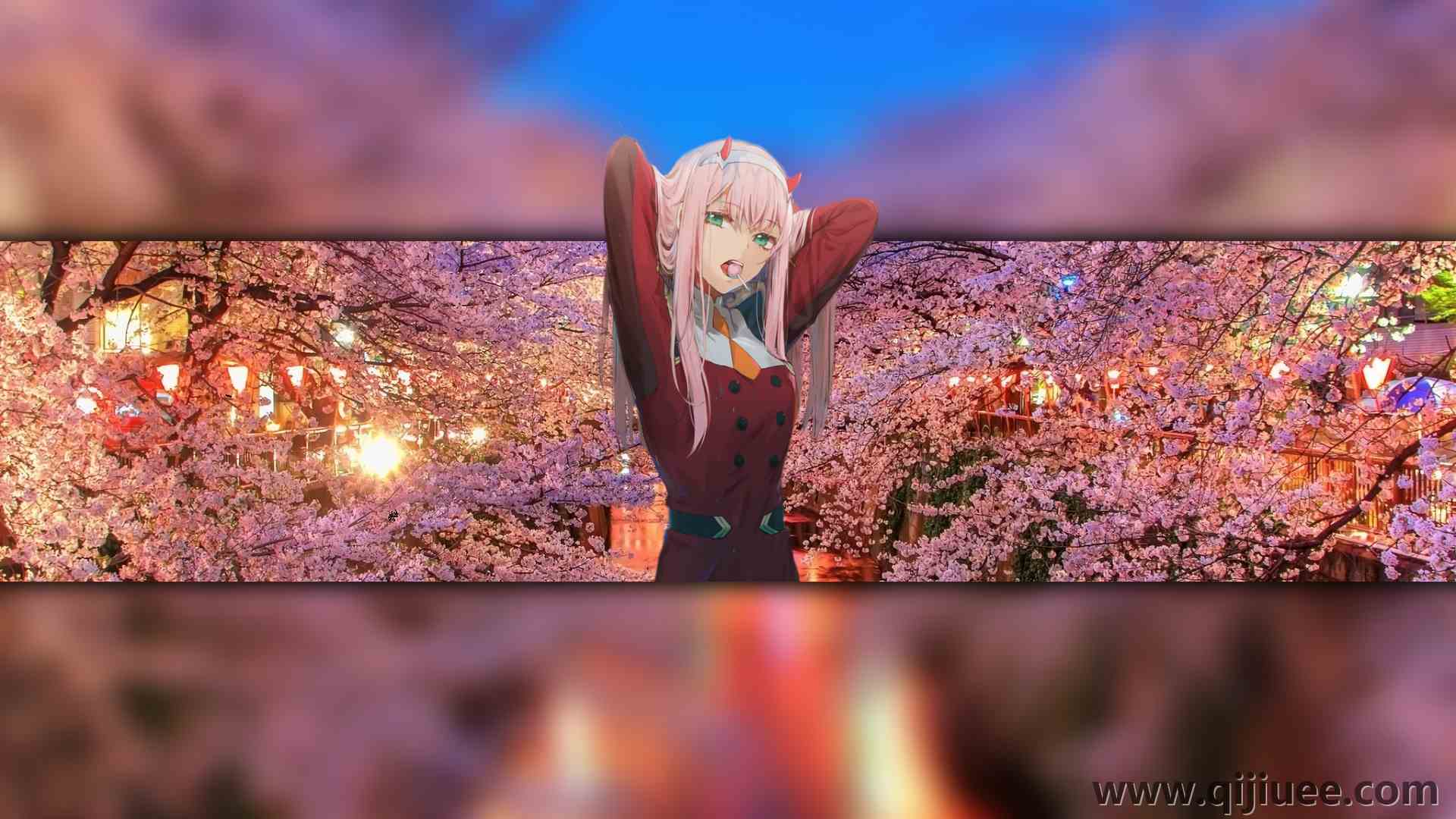 DARLING 粉色头发 苍白 樱花 动漫 动漫女孩 国家队 4K壁纸3840 x 2160/10.11 MB-柒染云阁