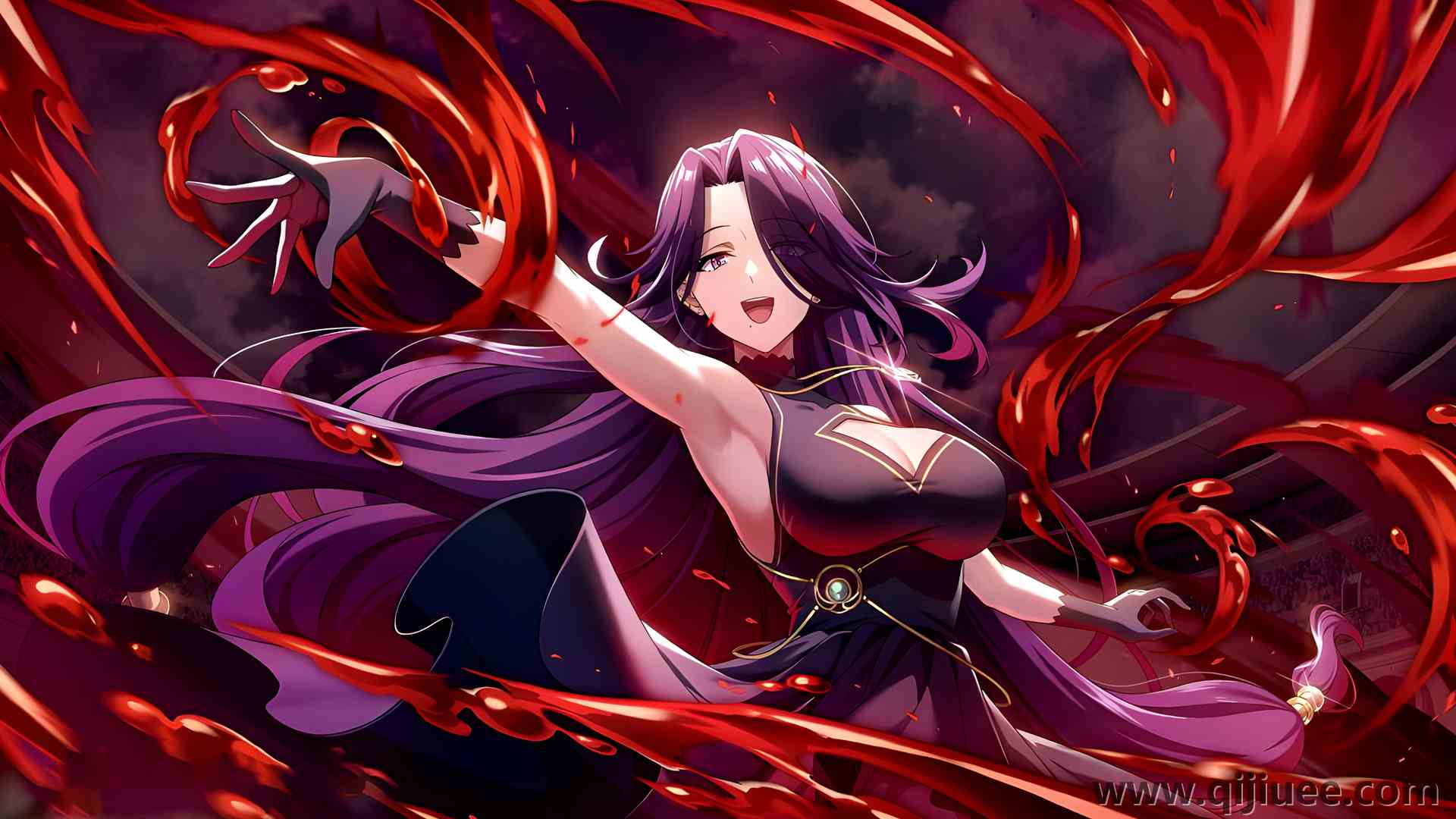 动漫 动漫女孩 紫色眼睛 暗影 灾厄魔女 奥罗拉 4K壁纸3840 x 2160/8.12 MB-柒染云阁