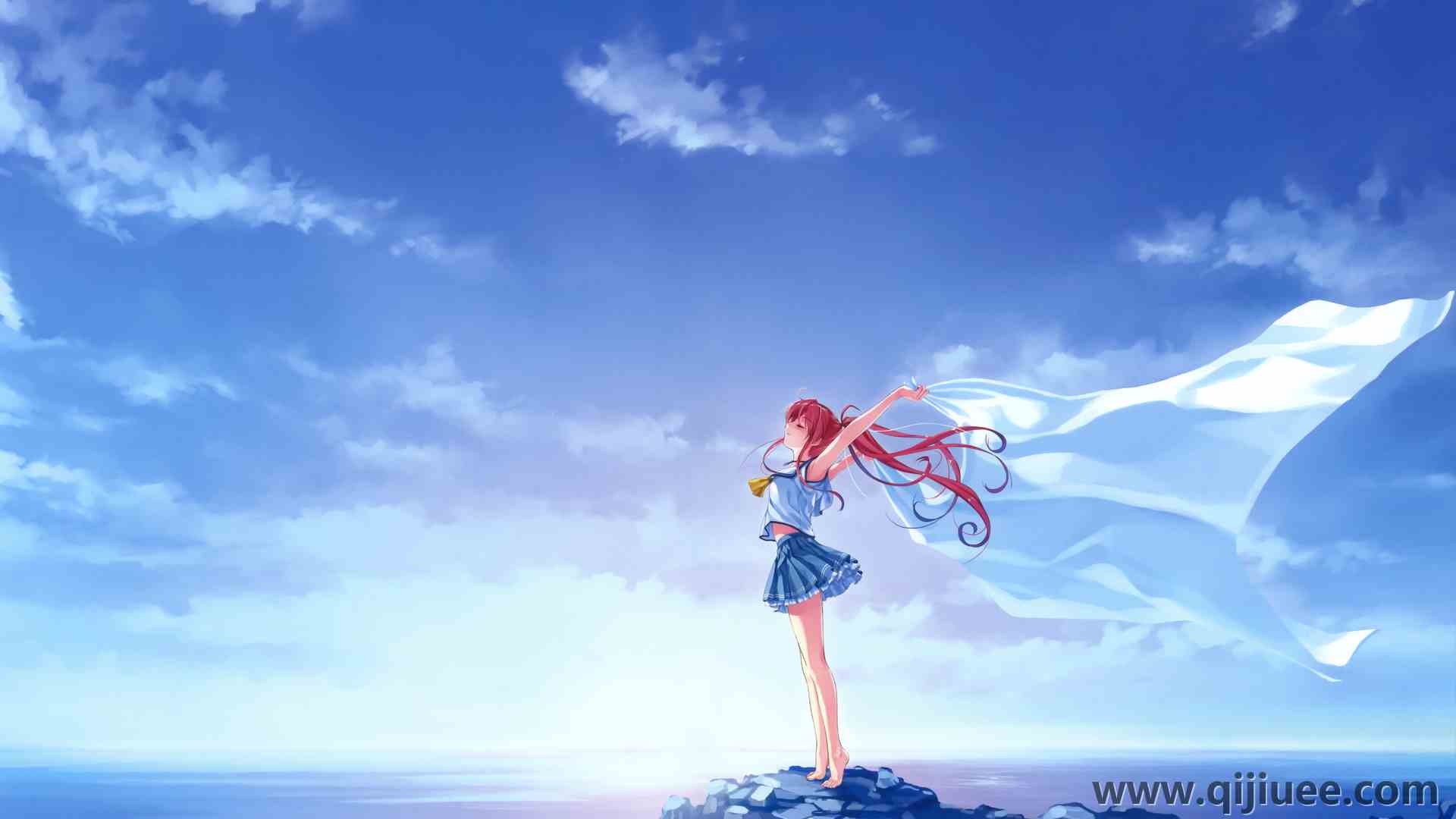吴仁美崎 户外 赤脚 动漫 天空 校服 自然 迷你裙  4K壁纸4673 x 3249/11.35 MB-柒染云阁