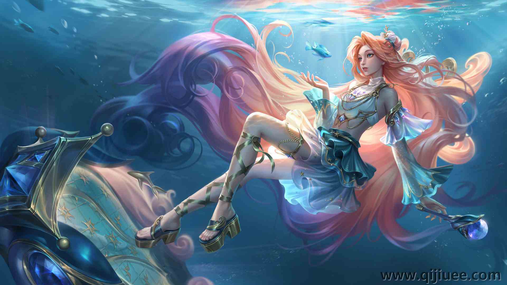 女子 红发 长发 腿 绘画 英雄联盟 塞拉菲娜  电脑壁纸 4K壁纸3840 x 2160/1.62 MB-柒染云阁