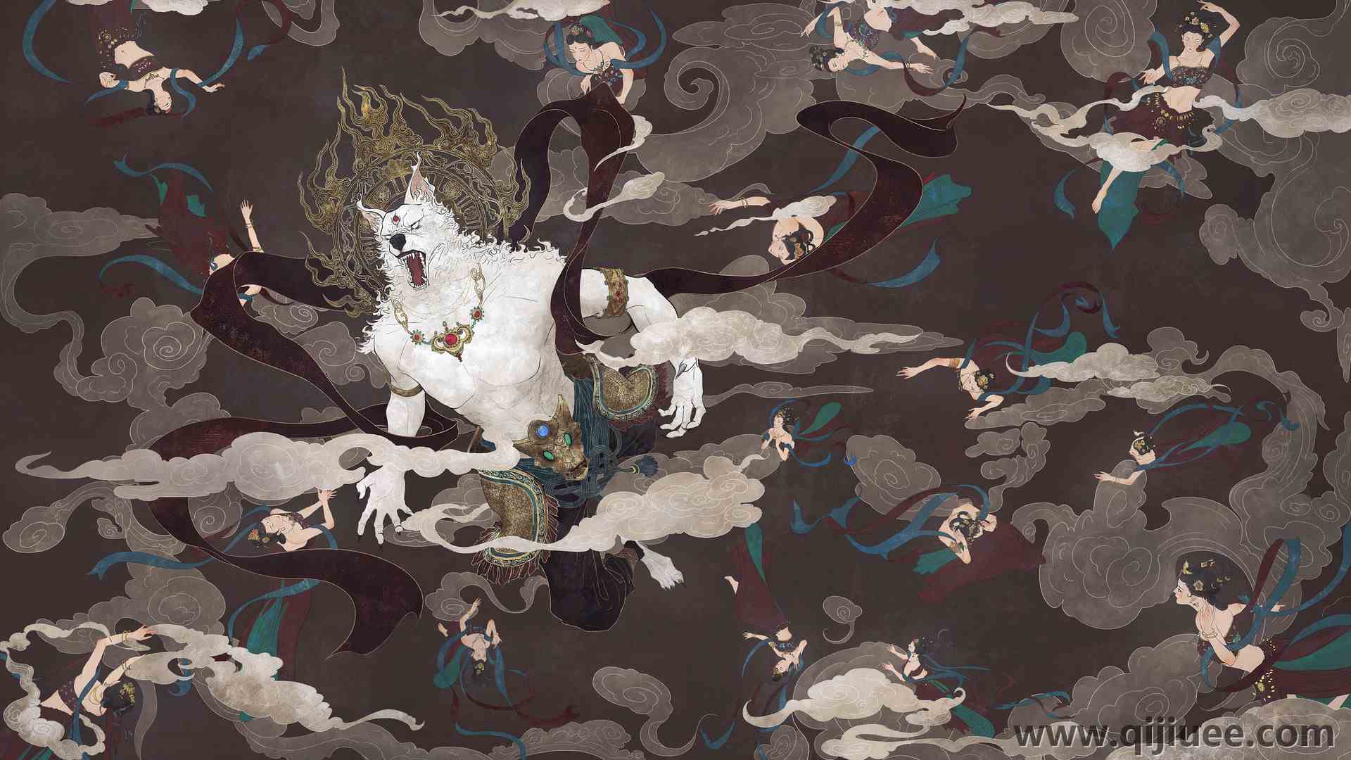 狗 狼 奇幻艺术 绘画 概念设计 电脑壁纸 4K壁纸4724 x 3029/3.55 MB-柒染云阁