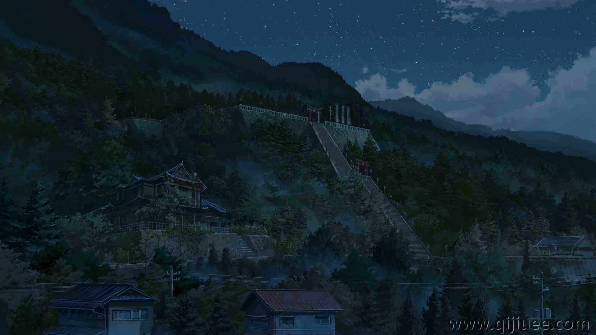 新海诚 动画 夜 4K壁纸3840 x 2160/7.44 MB-柒染云阁