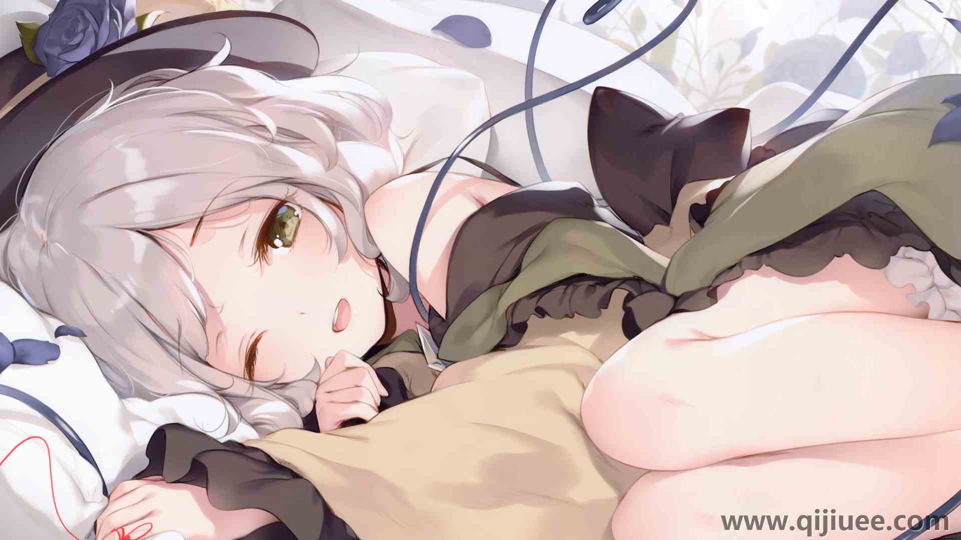 侧卧 动漫 动漫女孩 厚涂 帽子 花瓣 4K壁纸4878 x 3364/12.46 MB-柒染云阁