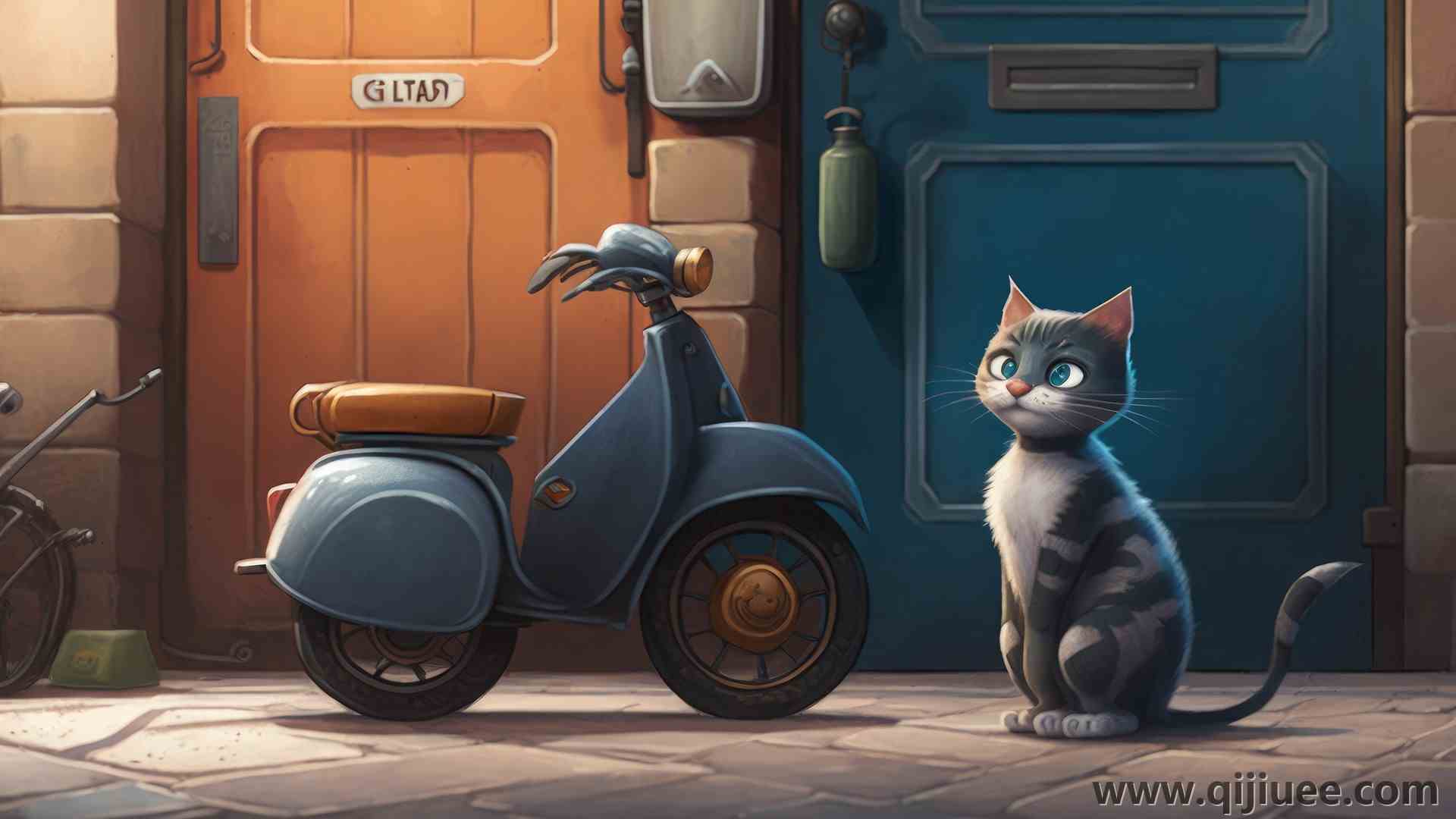 艺术 猫 门 AI艺术 动物 车辆 摩托车  电脑壁纸 4K壁纸4579 x 2616/1.02 MB-柒染云阁