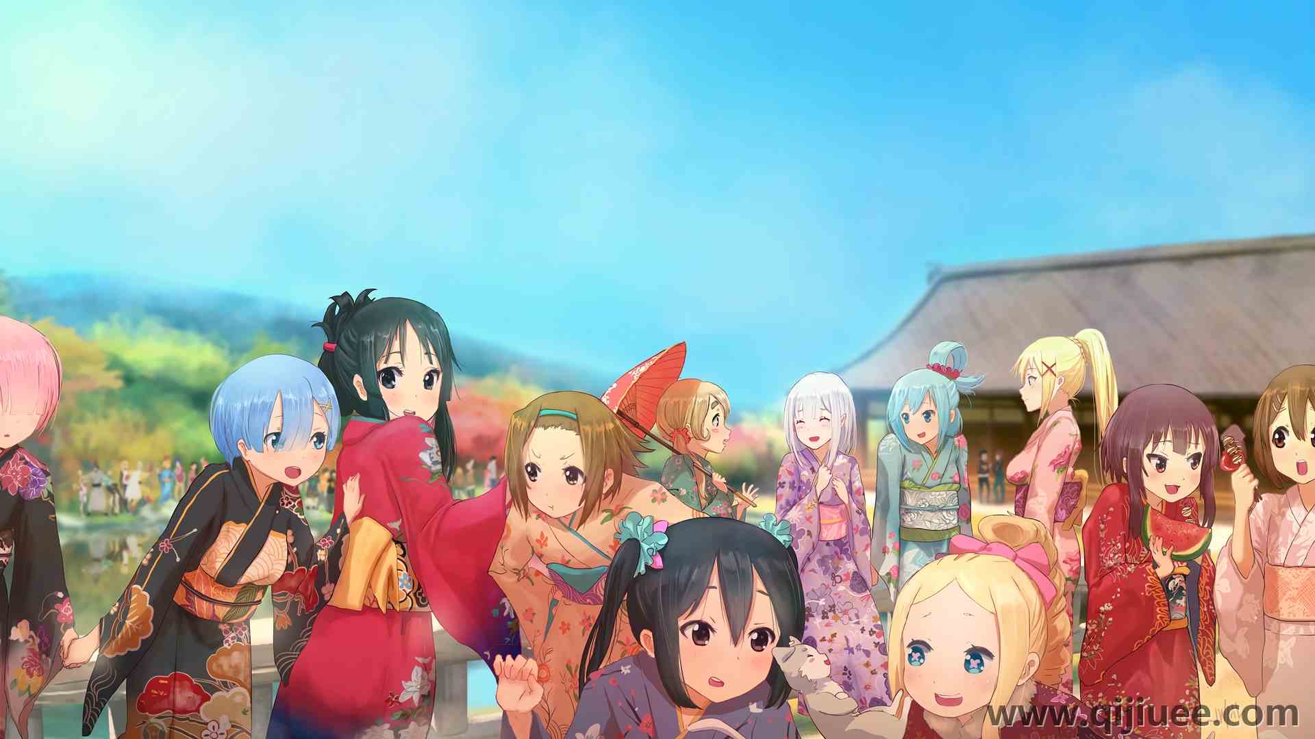 动漫 动漫女孩 从零开始的异世界生活 晴空 大自然  4K壁纸5720 x 2880/4.9 MB-柒染云阁