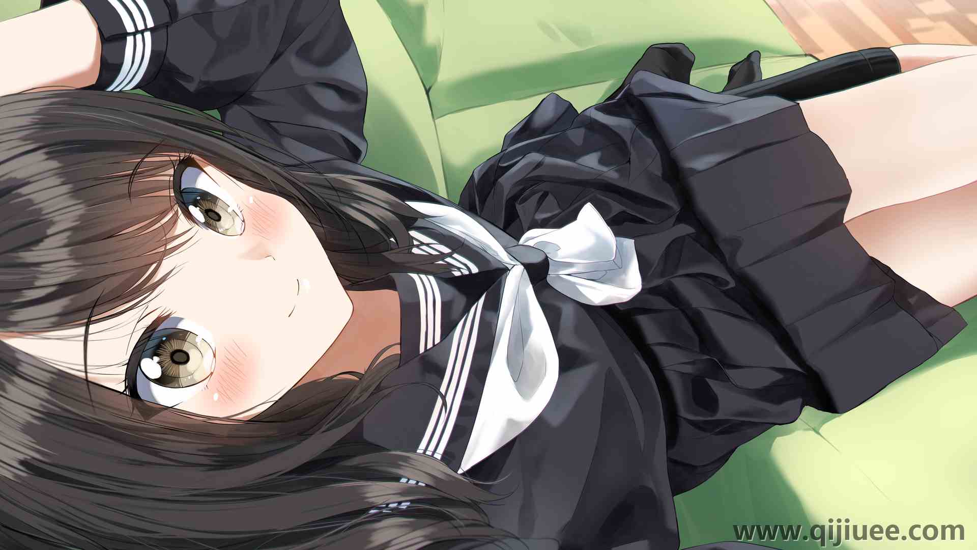 黑头发 黑眼睛 微笑 动漫 动漫女孩 校服  4K壁纸5356 x 3352/7.6 MB-柒染云阁