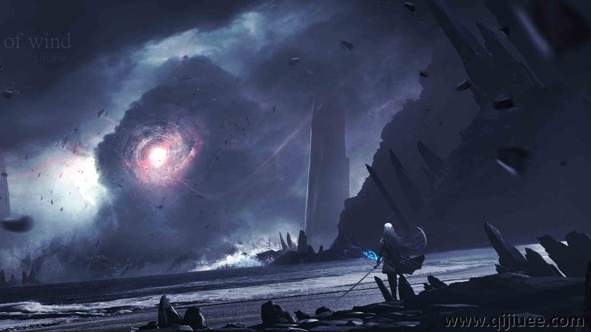 生命线 环境 未来主义 AI艺术 插图 动漫 海滩 动漫女孩  4K壁纸6000 x 2600/17.51 MB-柒染云阁