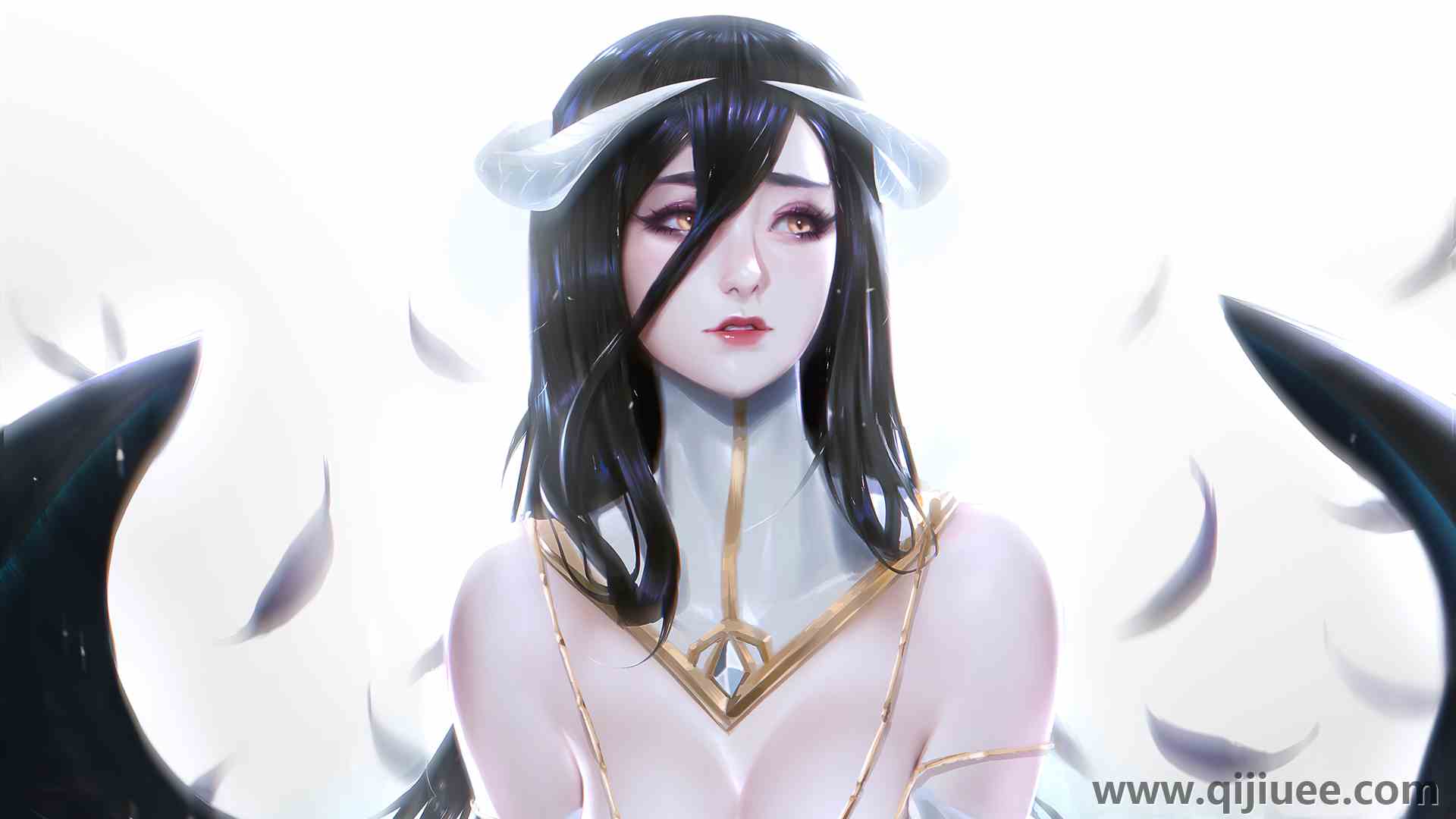 动漫 霸王 动漫女孩 羽毛 角  有翅膀的女孩3840 x 2160/0.9 MB-柒染云阁