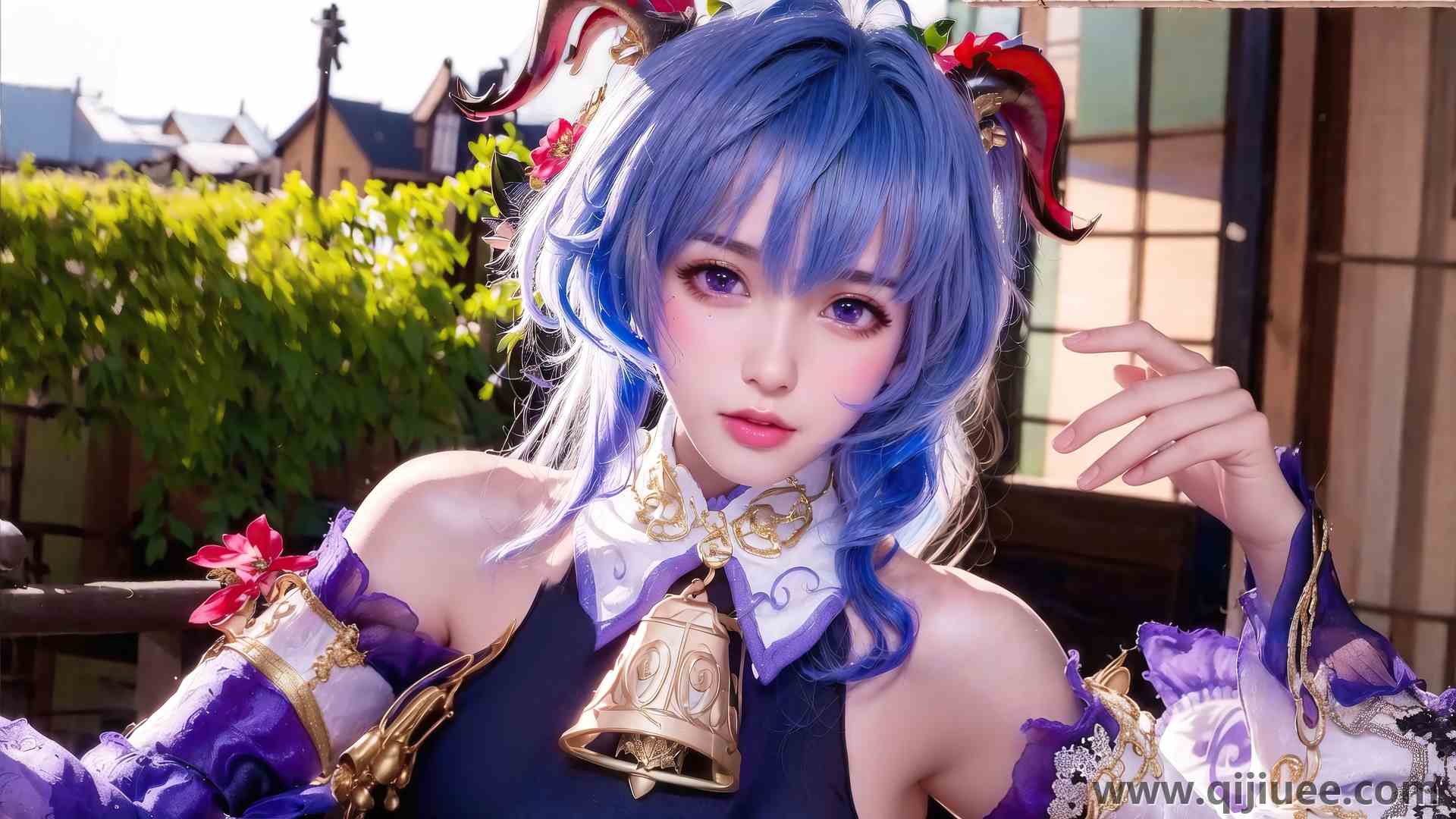 蓝头发 原神 赣宇 原神 动漫女孩 贝尔  电脑壁纸 4K壁纸6144 x 3456/10.71 MB-柒染云阁