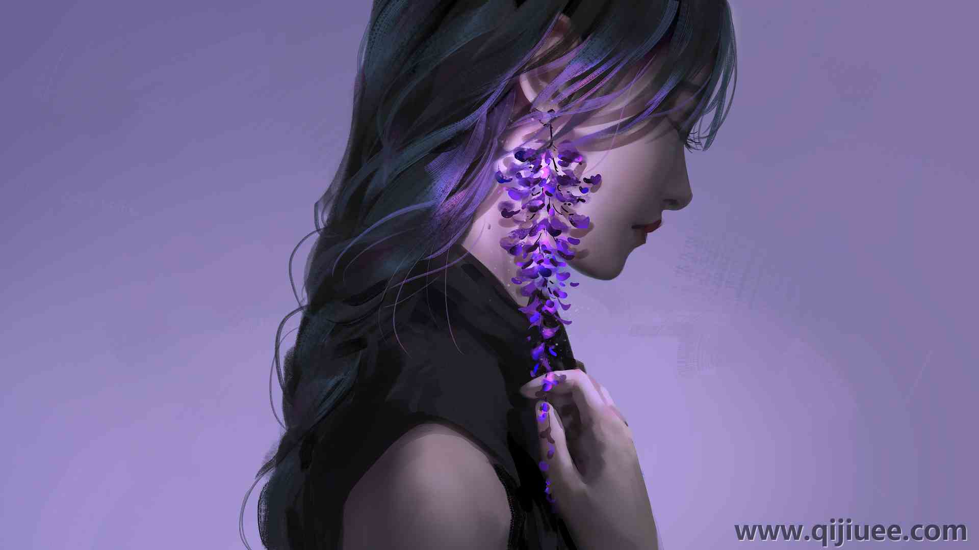 女人 奇幻女孩 插图 数码艺术 扇形艺术 素描 奇幻艺术 耳环  电脑壁纸 4K壁纸7000 x 3938/16.12 MB-柒染云阁