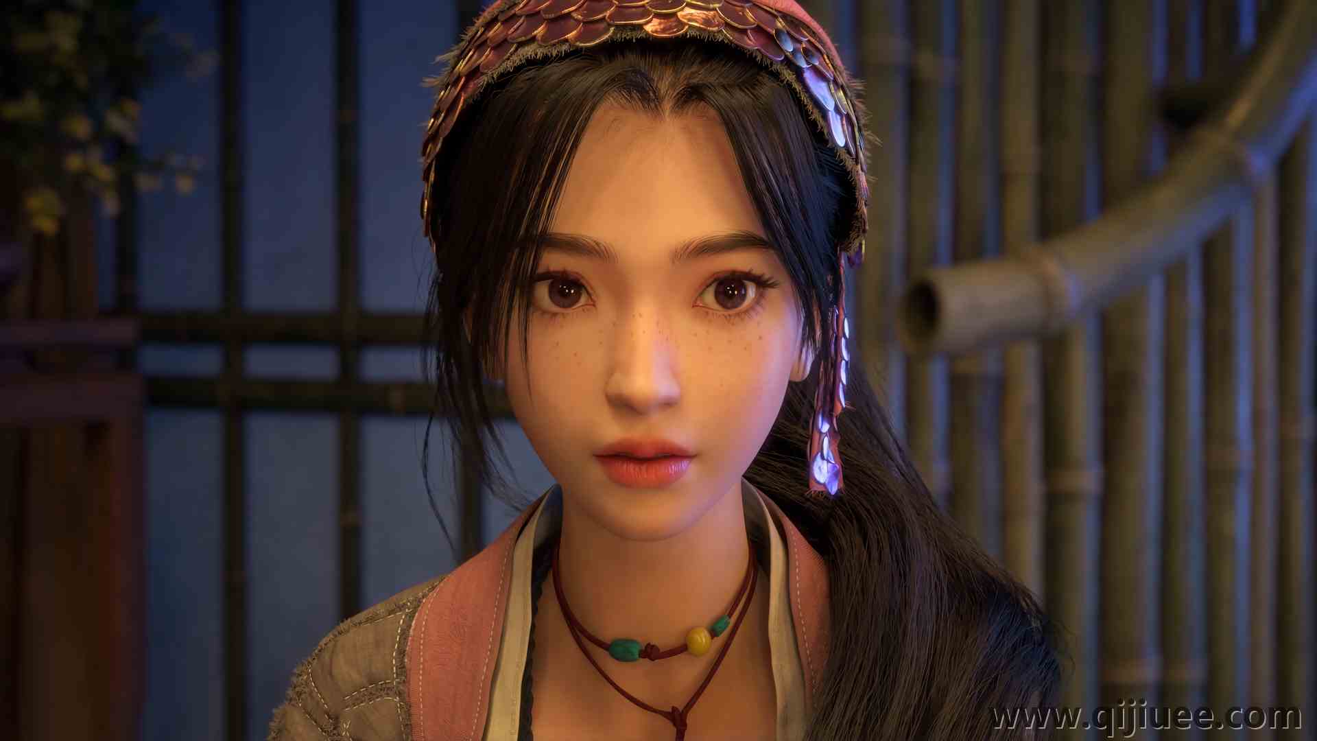 女性 幻想艺术 艺术 头饰 简单背景 神话 电脑壁纸 8K壁纸7680 x 4320/13.91 MB-柒染云阁
