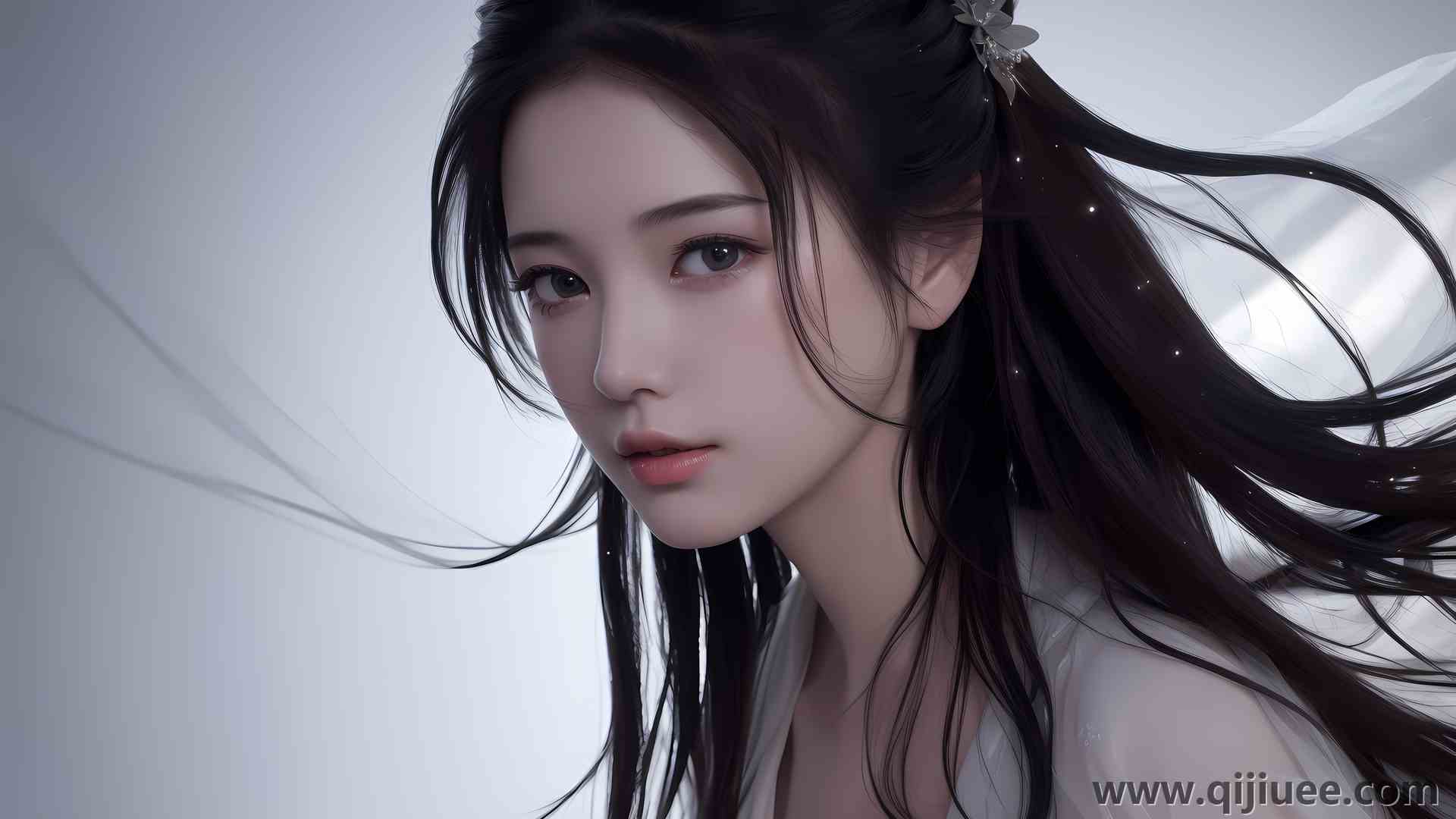 亚洲人 脸 长发 艺术  电脑壁纸 4K壁纸6144 x 4096/5.64 MB-柒染云阁