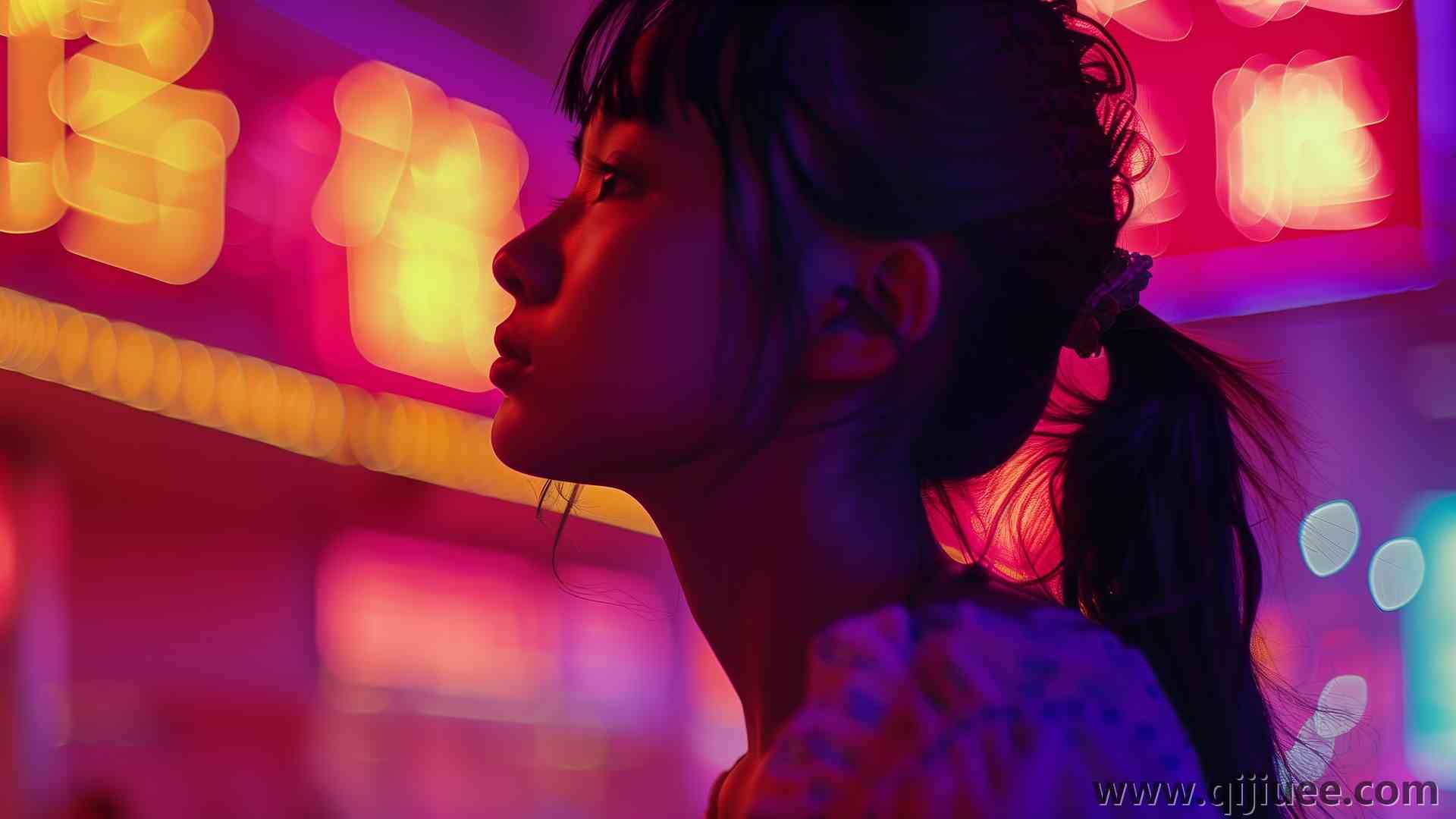 女性 亚洲 人工智能艺术 城市 霓虹灯 电脑壁纸 4K壁纸5824 x 3264/9.43 MB-柒染云阁