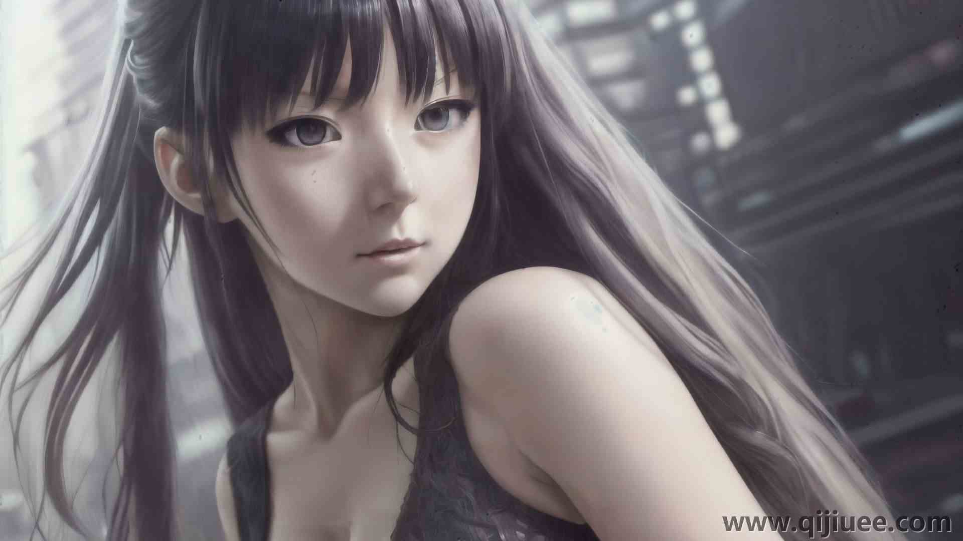 长发 人物画像 AI艺术 电脑壁纸 4K壁纸4000 x 2667/0.98 MB-柒染云阁