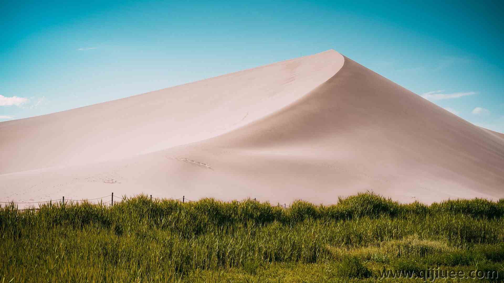 沙子 自然 景观 植物 草 沙丘 蓝天 电脑壁纸 4K壁纸6000 x 4000/5.38 MB-柒染云阁