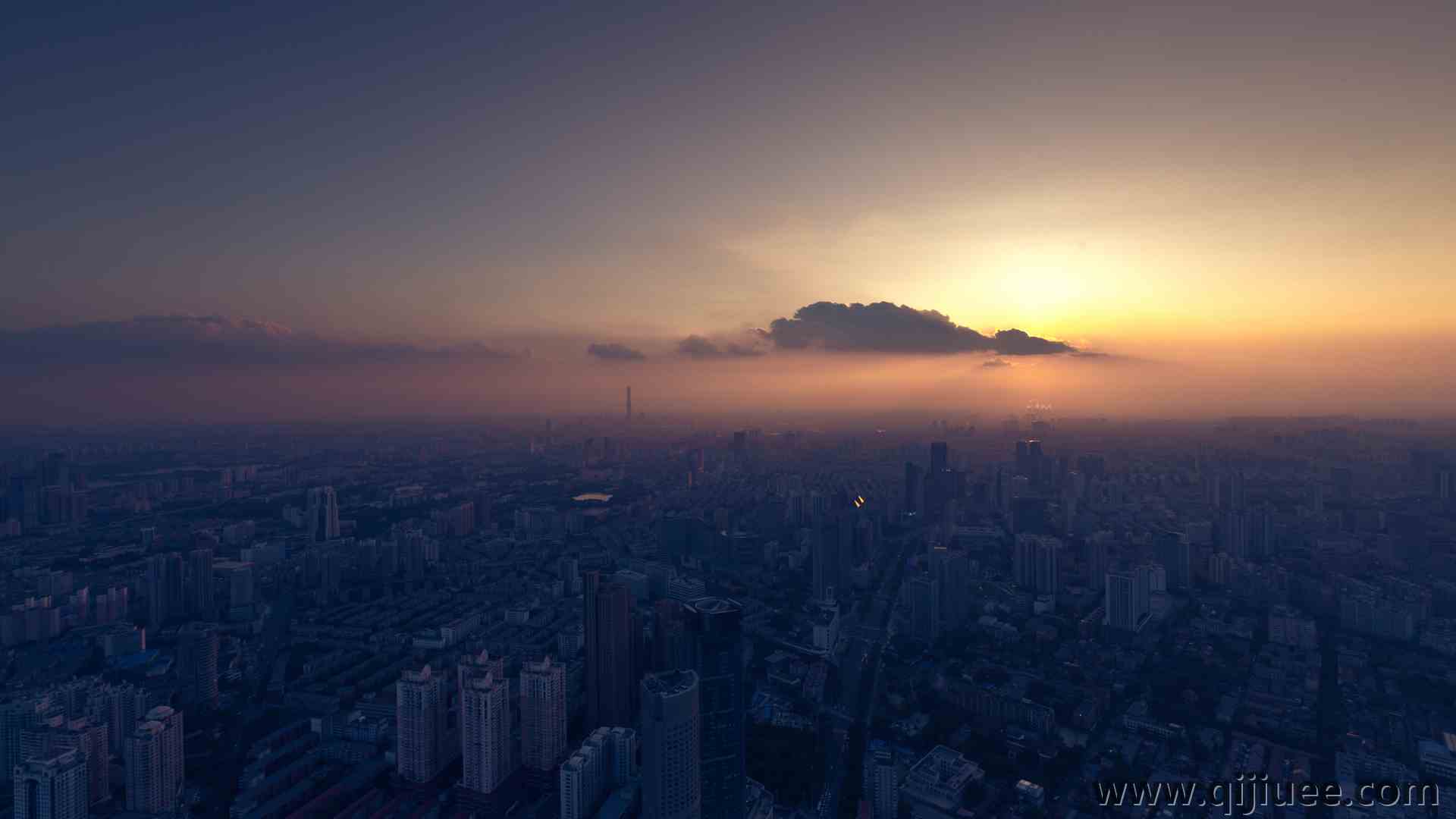 城市 天空 建筑 城市景观 云 橙色天空 摩天大楼 朦胧 青绿色 橙色  电脑壁纸 4K壁纸5616 x 3744/10.58 MB-柒染云阁