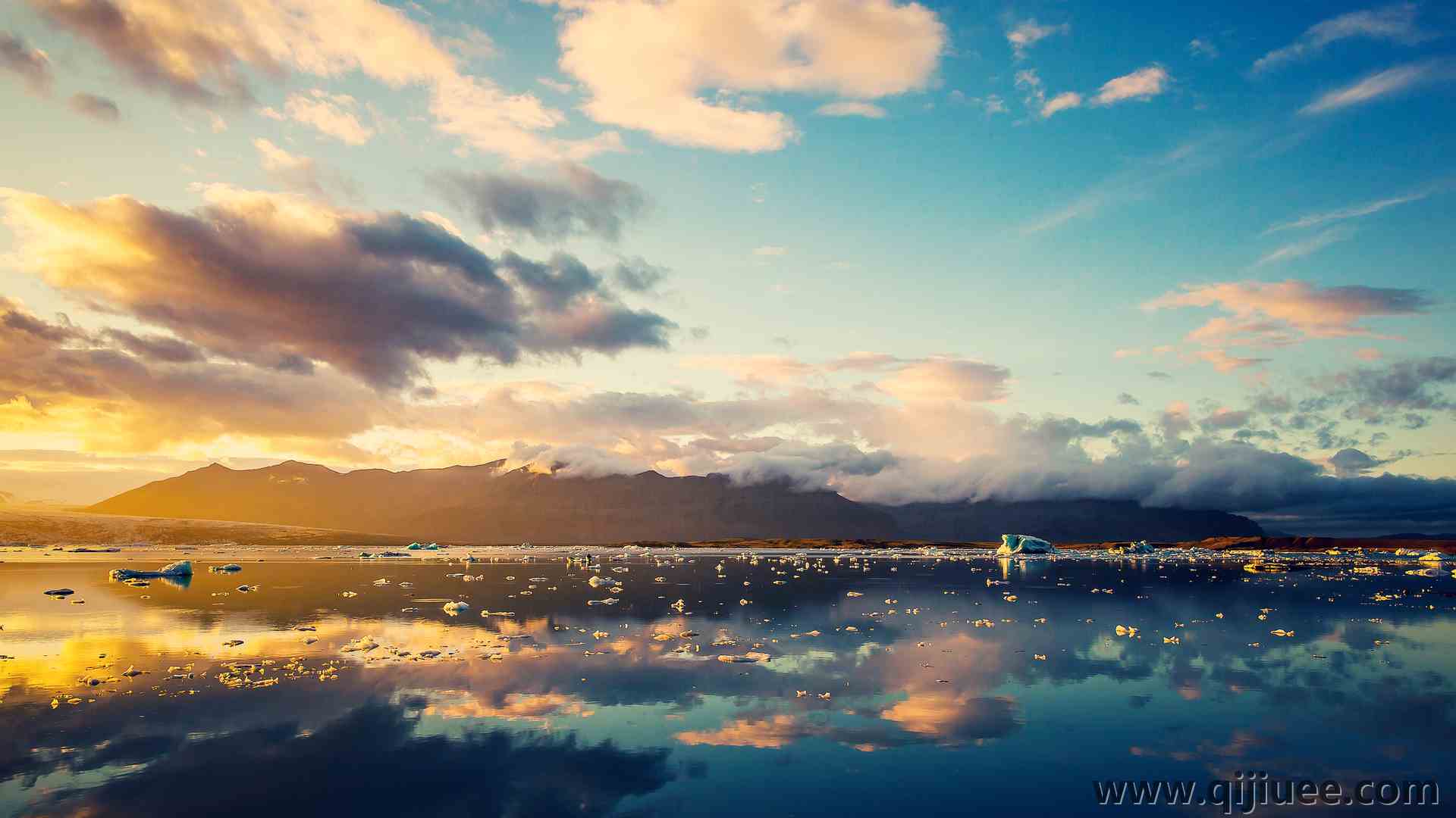 水 山 云 自然 风景 冰  电脑壁纸 4K壁纸3840 x 2160/5.18 MB-柒染云阁