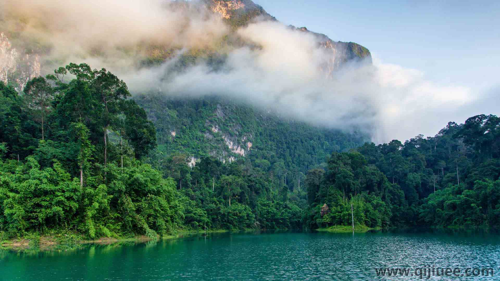 河流 河边 风景 云 自然 水 树  电脑壁纸 4K壁纸3840 x 2160/1.13 MB-柒染云阁
