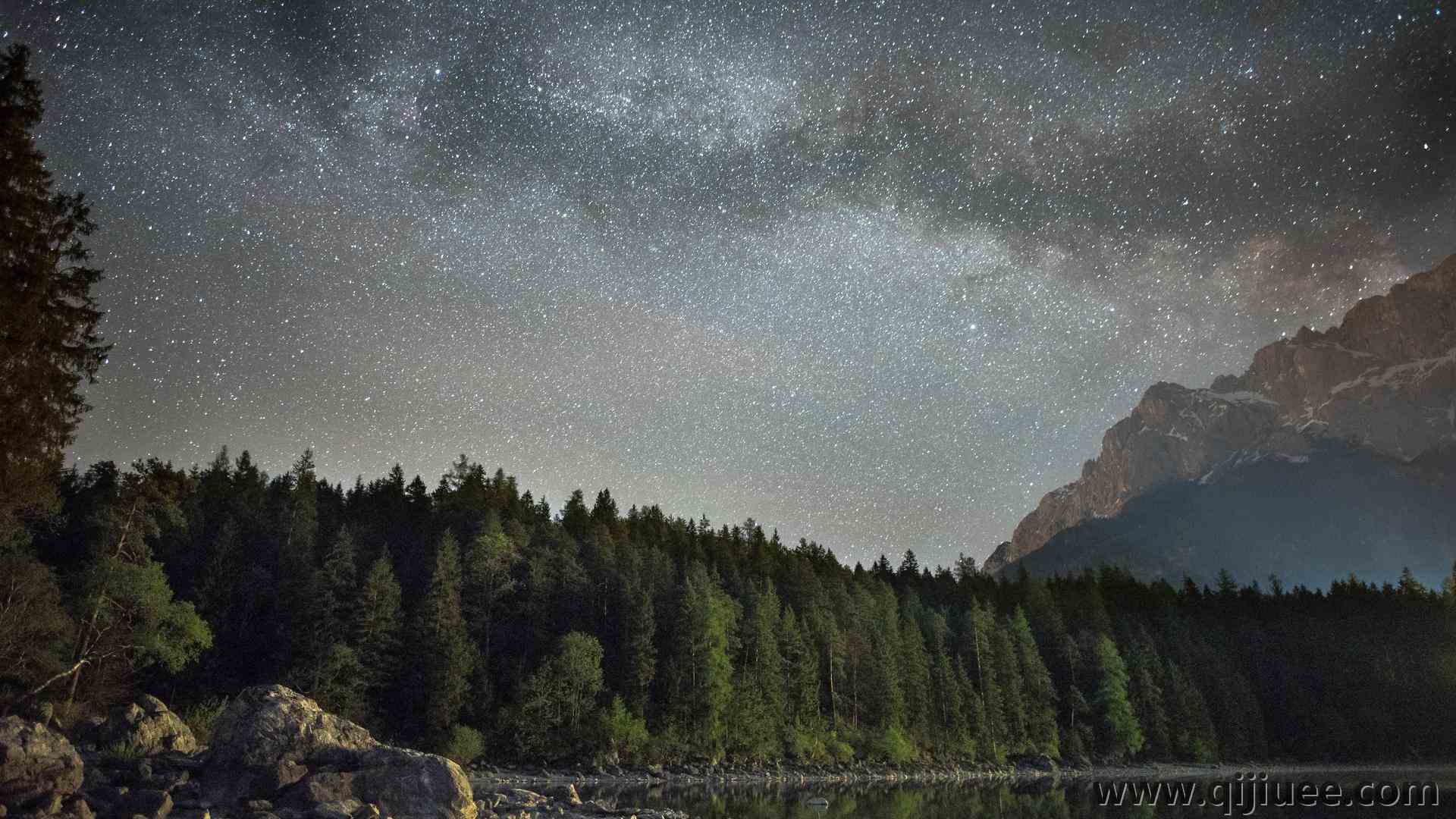 地下城 森林 星夜 树木 湖泊 山脉 景观 自然 4K壁纸6000 x 4005/6.38 MB-柒染云阁