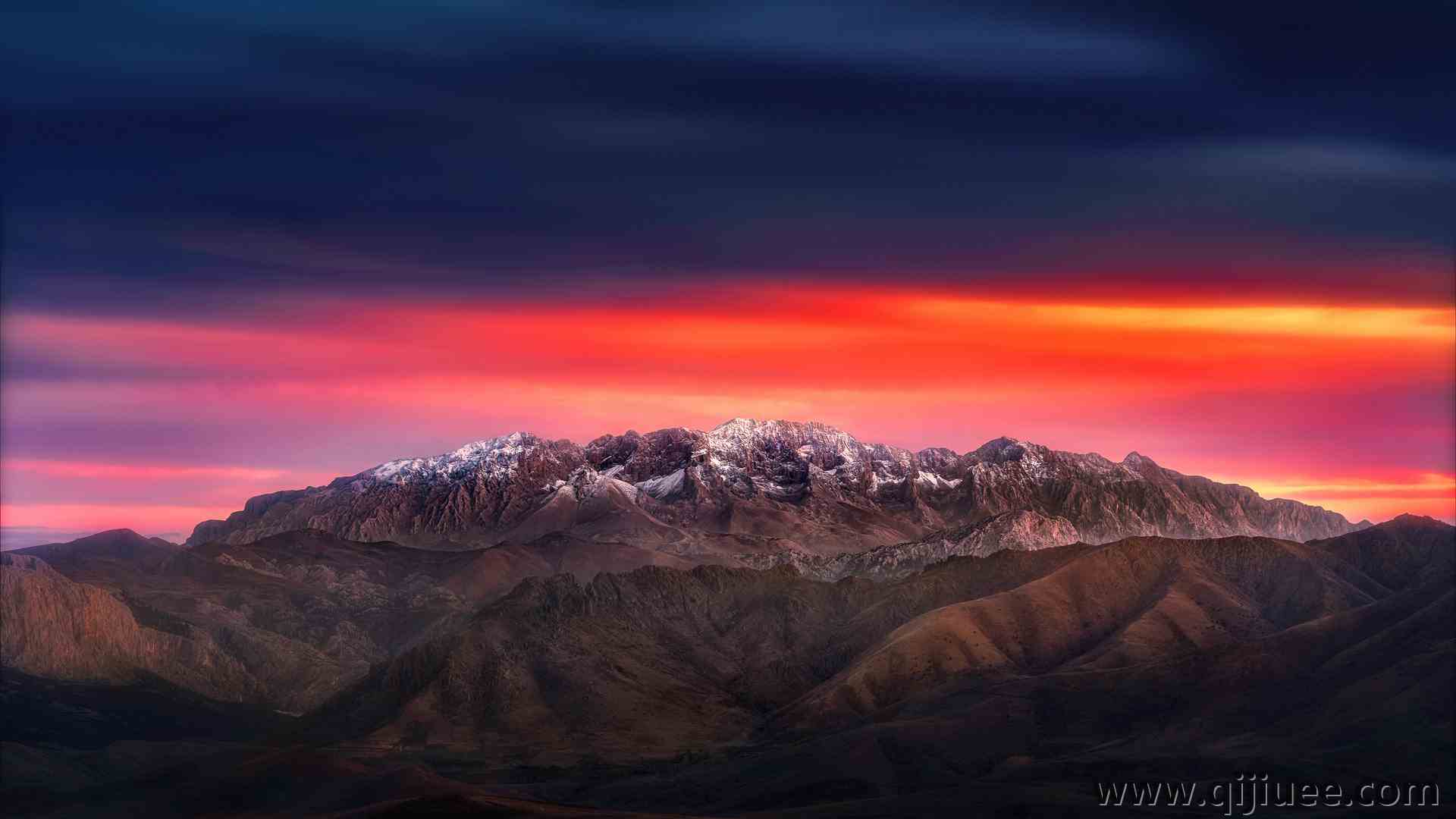 风景 摄影 日落 山脉 抽象 自然 雪 云 8K壁纸8192 x 5461/5.7 MB-柒染云阁