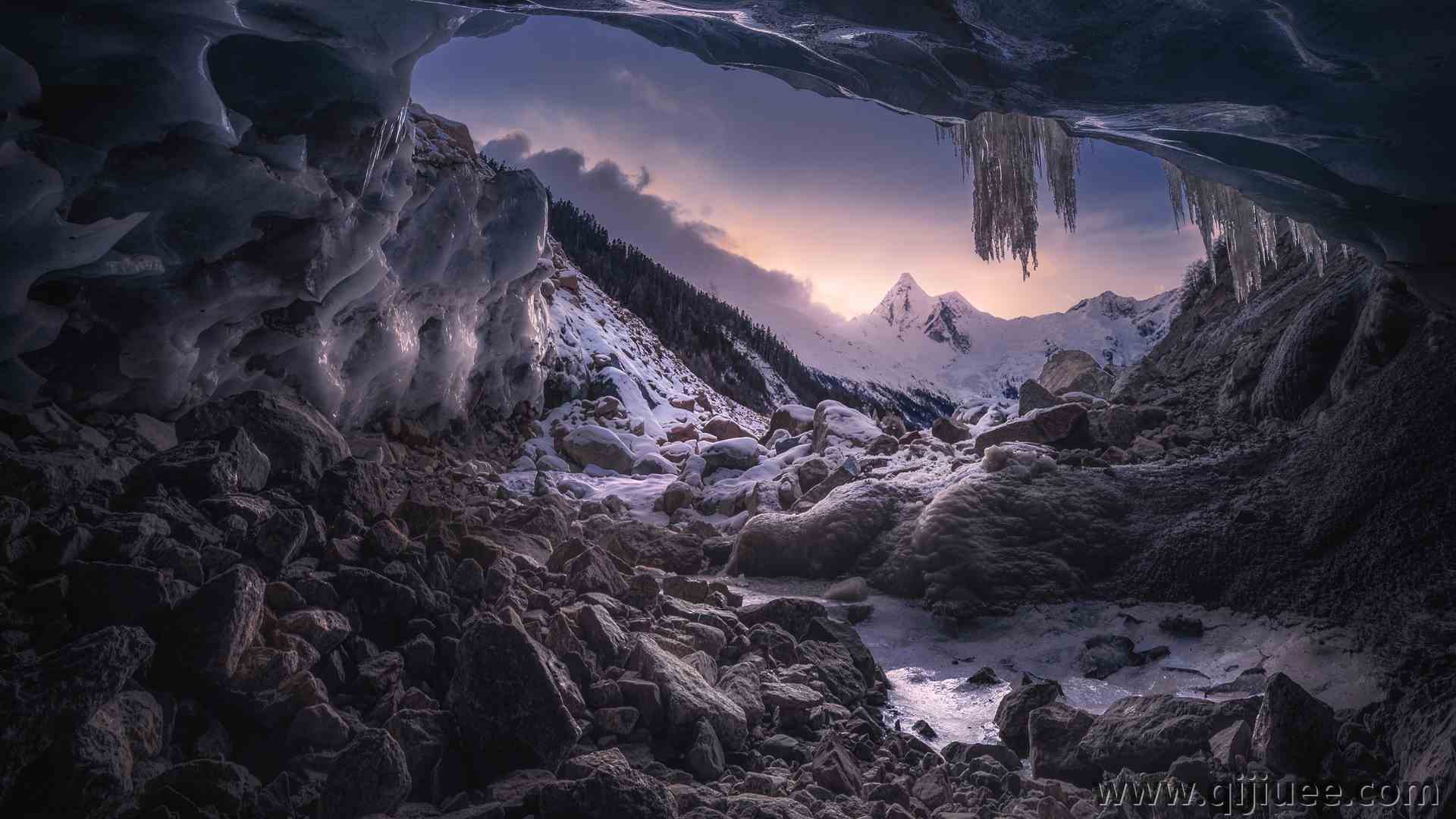 雪峰 西藏 风景 自然 洞穴 山脉 山口 雪 冰 冰柱 岩石  4K壁纸4000 x 3232/5.53 MB-柒染云阁