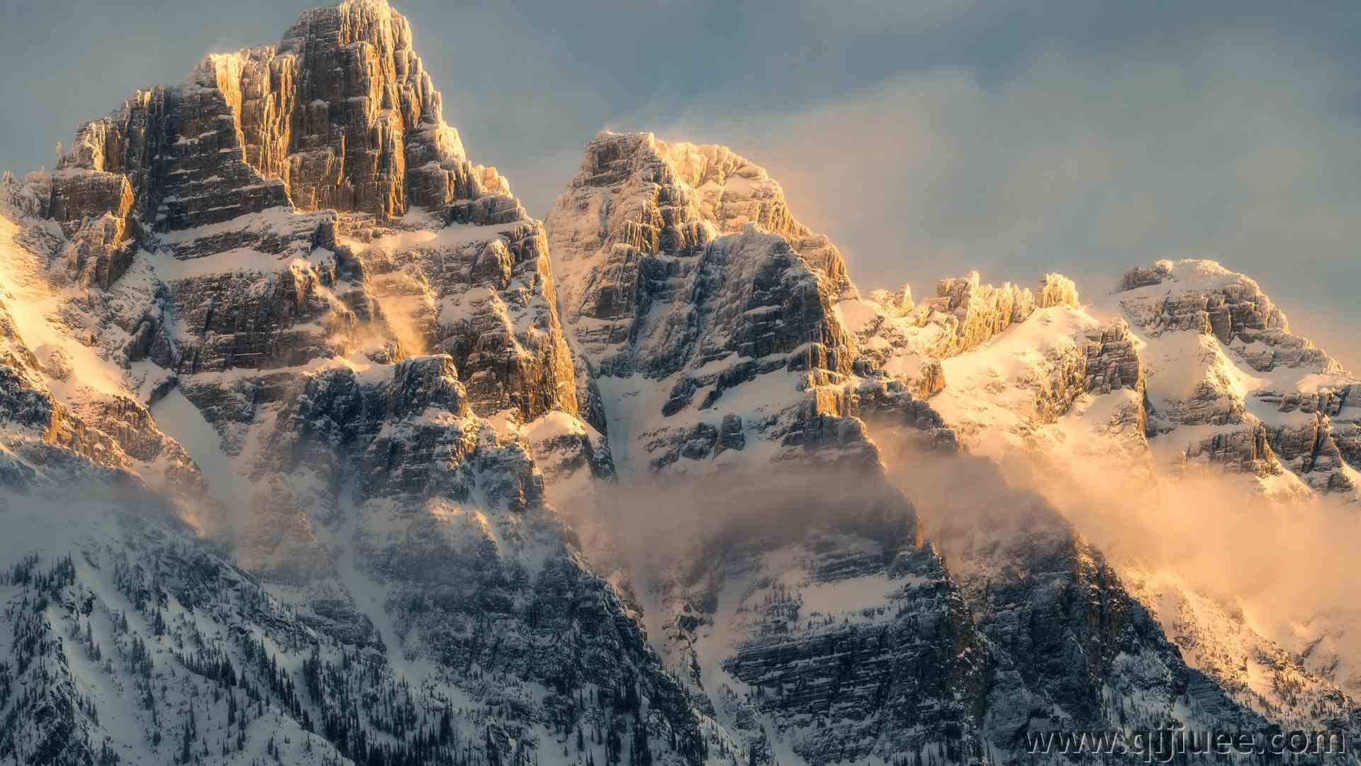 摄影 自然 风景 山脉 薄雾 岩石形成 雪  4K壁纸7227 x 4820/6.74 MB-柒染云阁
