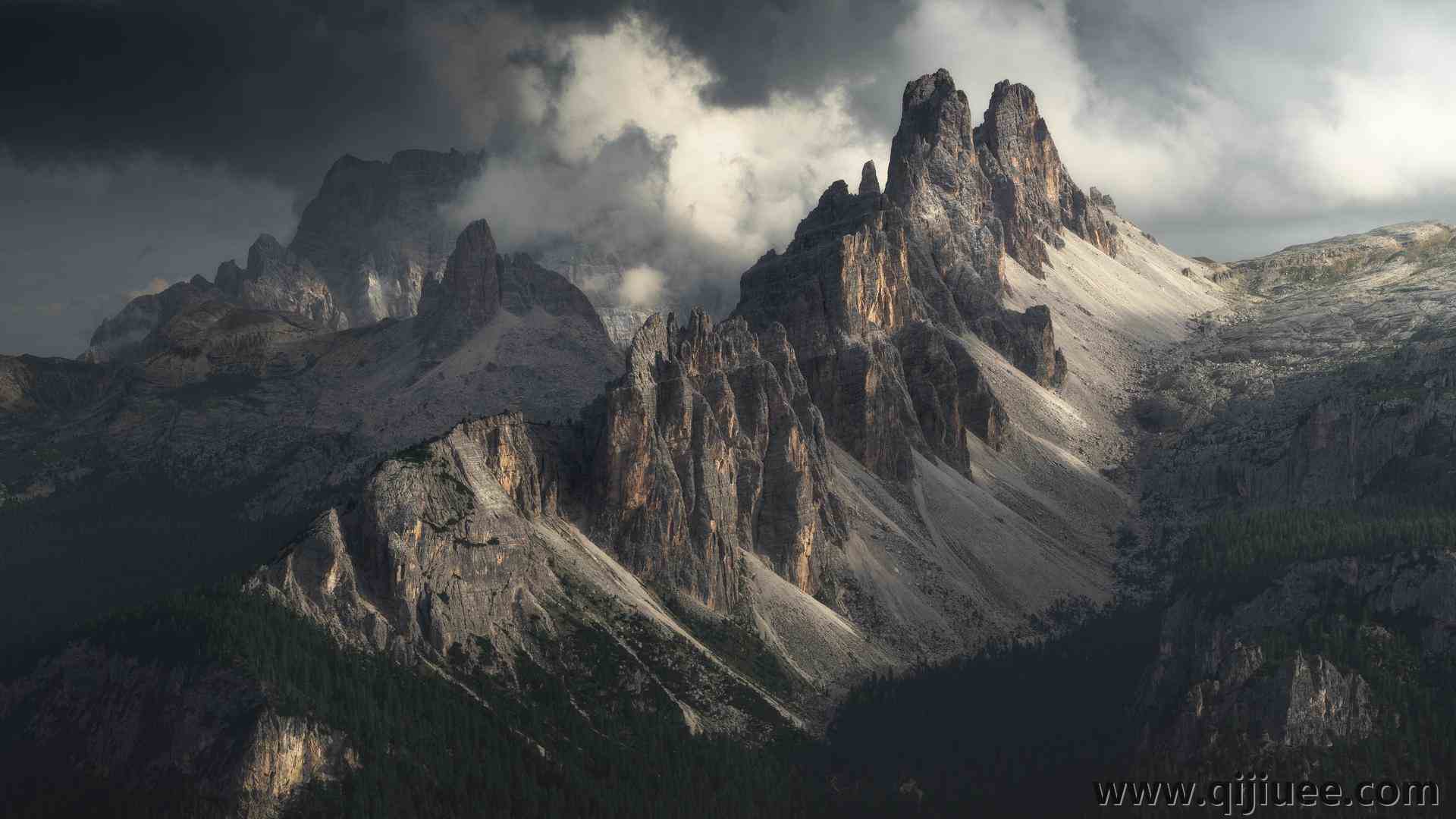 山脉 风景 自然 云 悬崖 森林 4K壁纸7147 x 4767/16.55 MB-柒染云阁