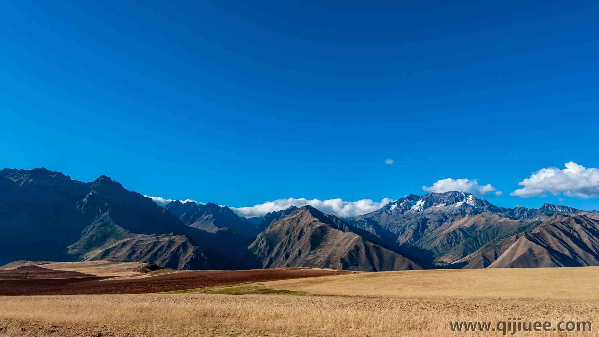 山 云 天空 景观  4K壁纸4256 x 2394/1.19 MB-柒染云阁