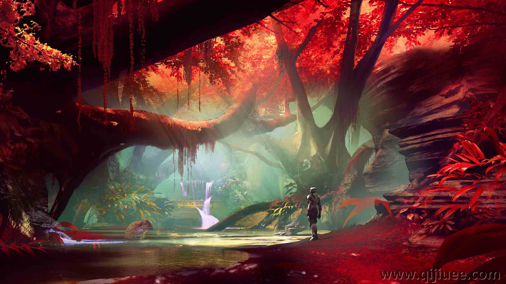 水 植物 树木 命运 游戏CG 电脑壁纸 4K壁纸3840 x 2160/7.27 MB-柒染云阁