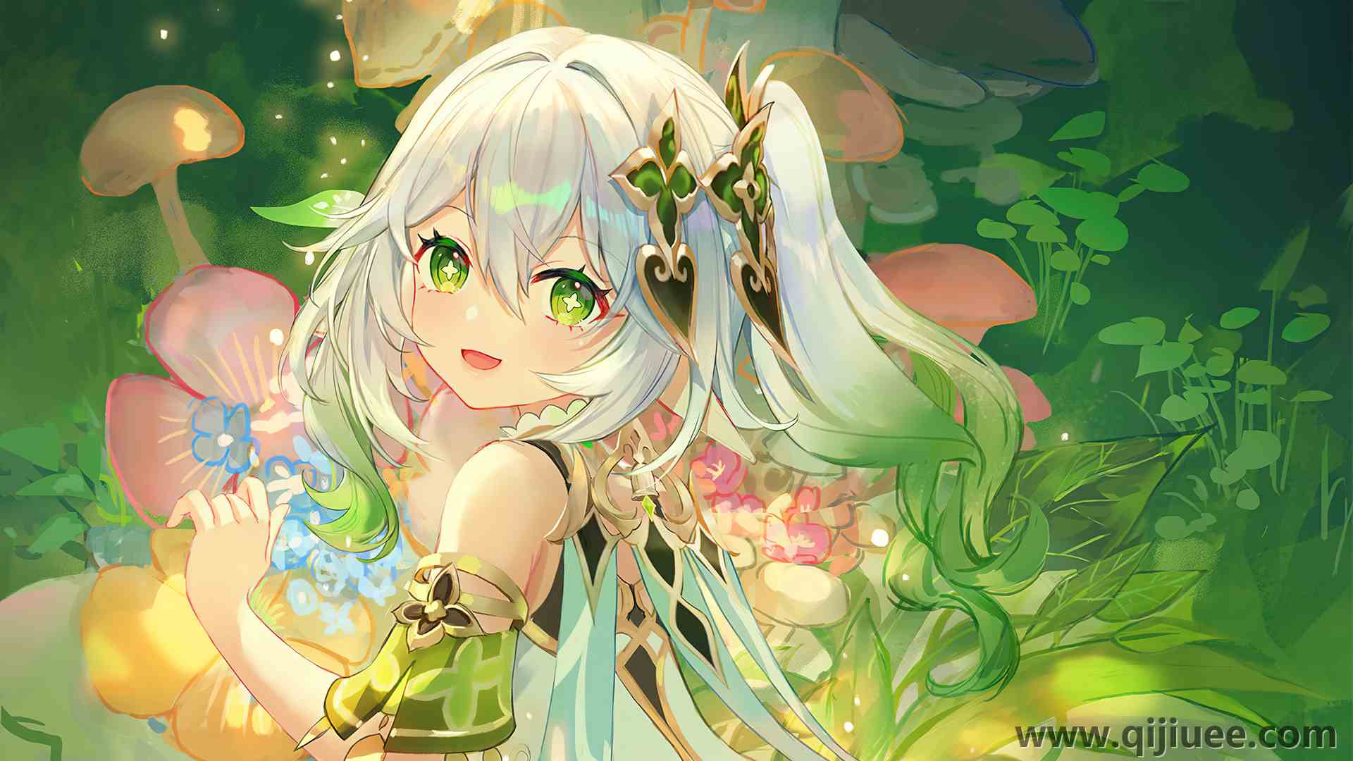 动漫女孩 原神 直田 原神 蘑菇 植物 3840 x 2160/1.92 MB-柒染云阁