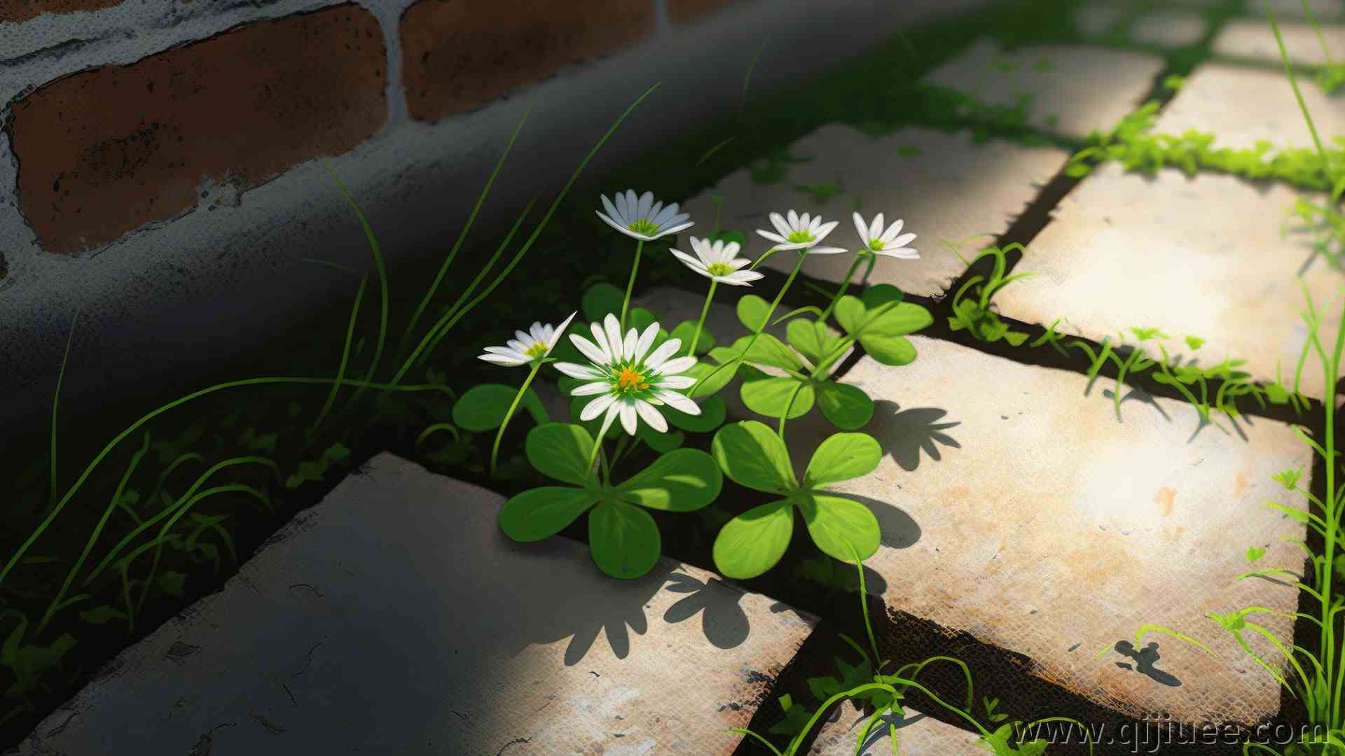 艺术 插图 鲜花 鹰嘴草 3840 x 2160/1.12 MB-柒染云阁