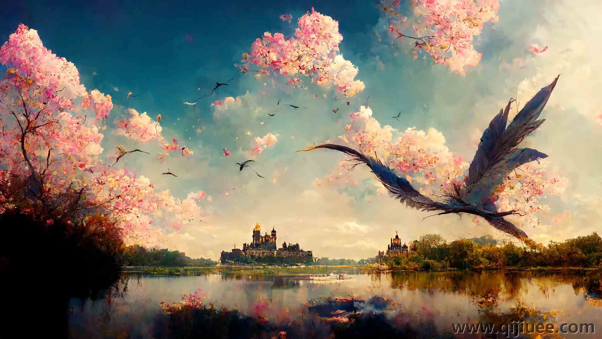 风景 鲜花 城堡 湖泊 自然 植物 鸟类 龙  电脑壁纸 4K壁纸4096 x 2304/1.13 MB-柒染云阁