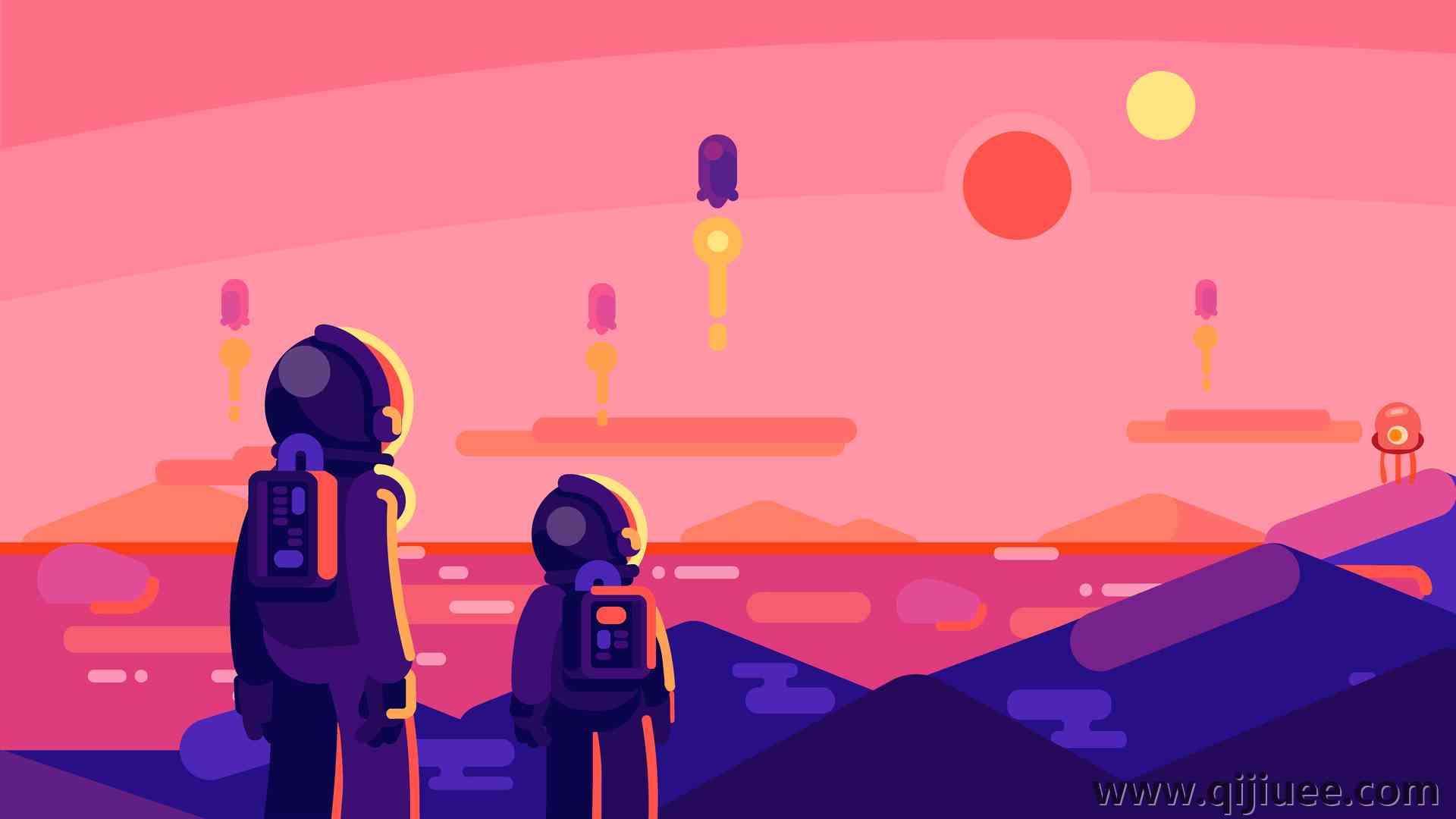 奇幻女孩 AI艺术 概念艺术 艺术作品 幻想艺术 绘画 科幻 风景 极简主义  电脑壁纸 4K壁纸3840 x 2160/1.03 MB-柒染云阁
