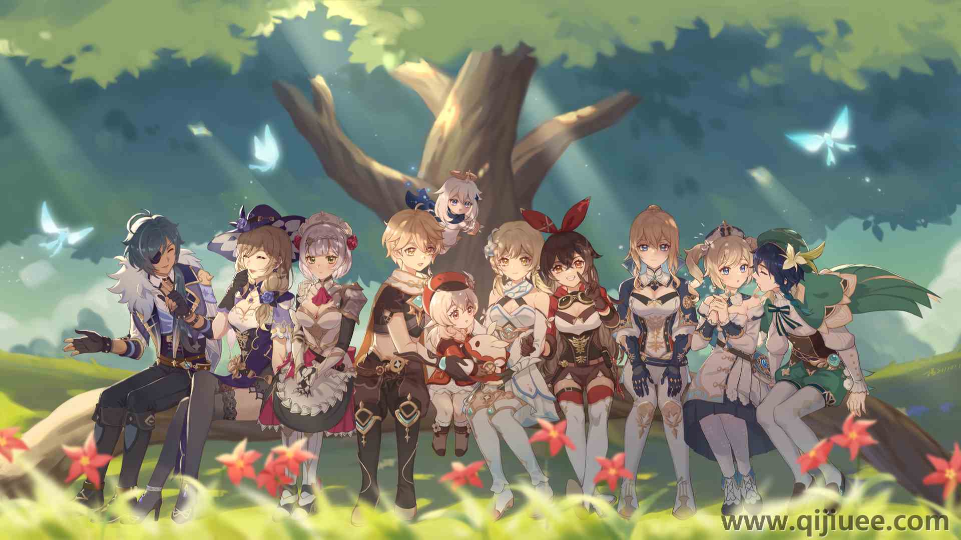 卡通动漫 二次元少男少女 欢乐的聚会 卡通唯美3840 x 2160/1.87 MB-柒染云阁